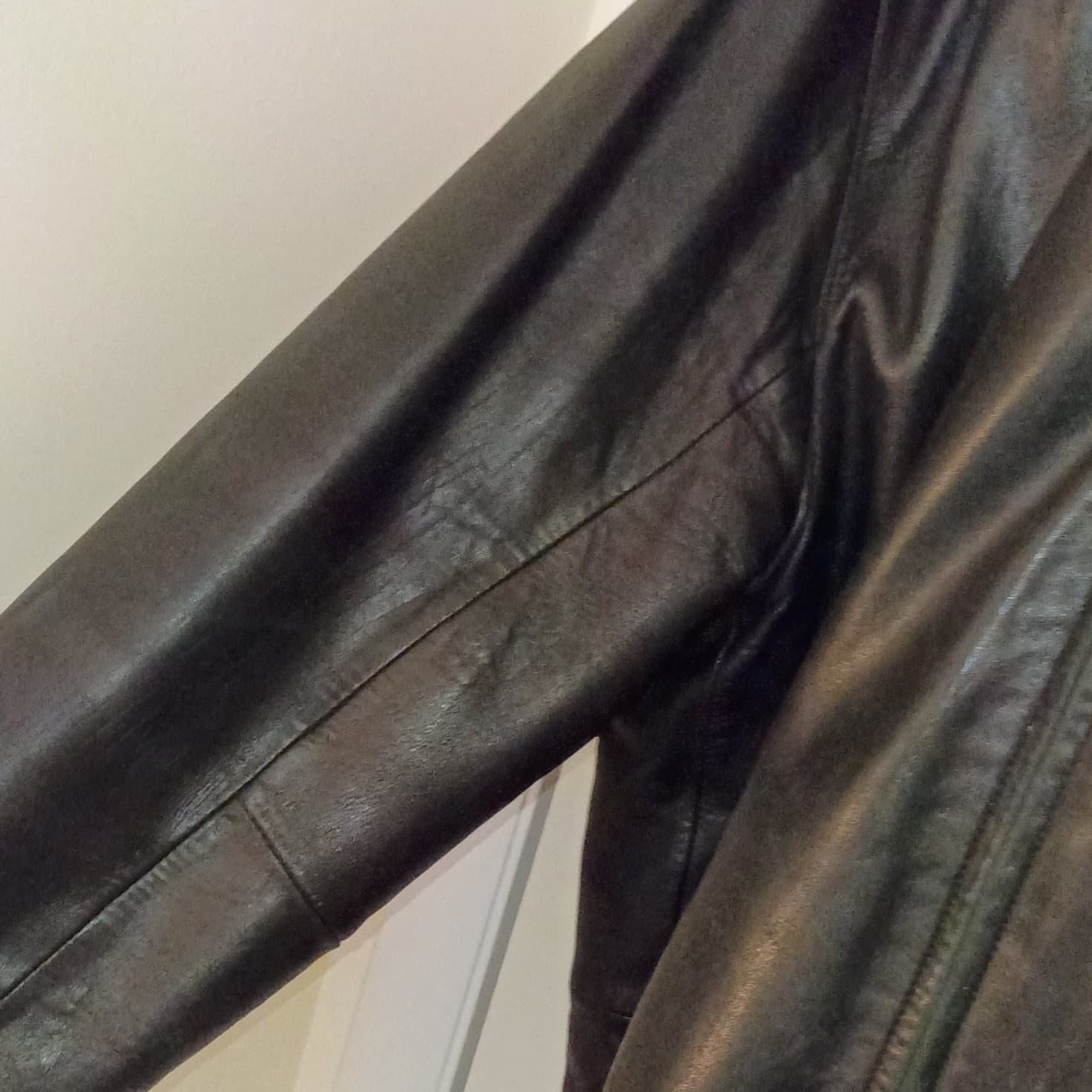 Alfani Men's Leather Jacket Size Large With Macy's Dust Bag Well-kept Condition - Thumbnail 5