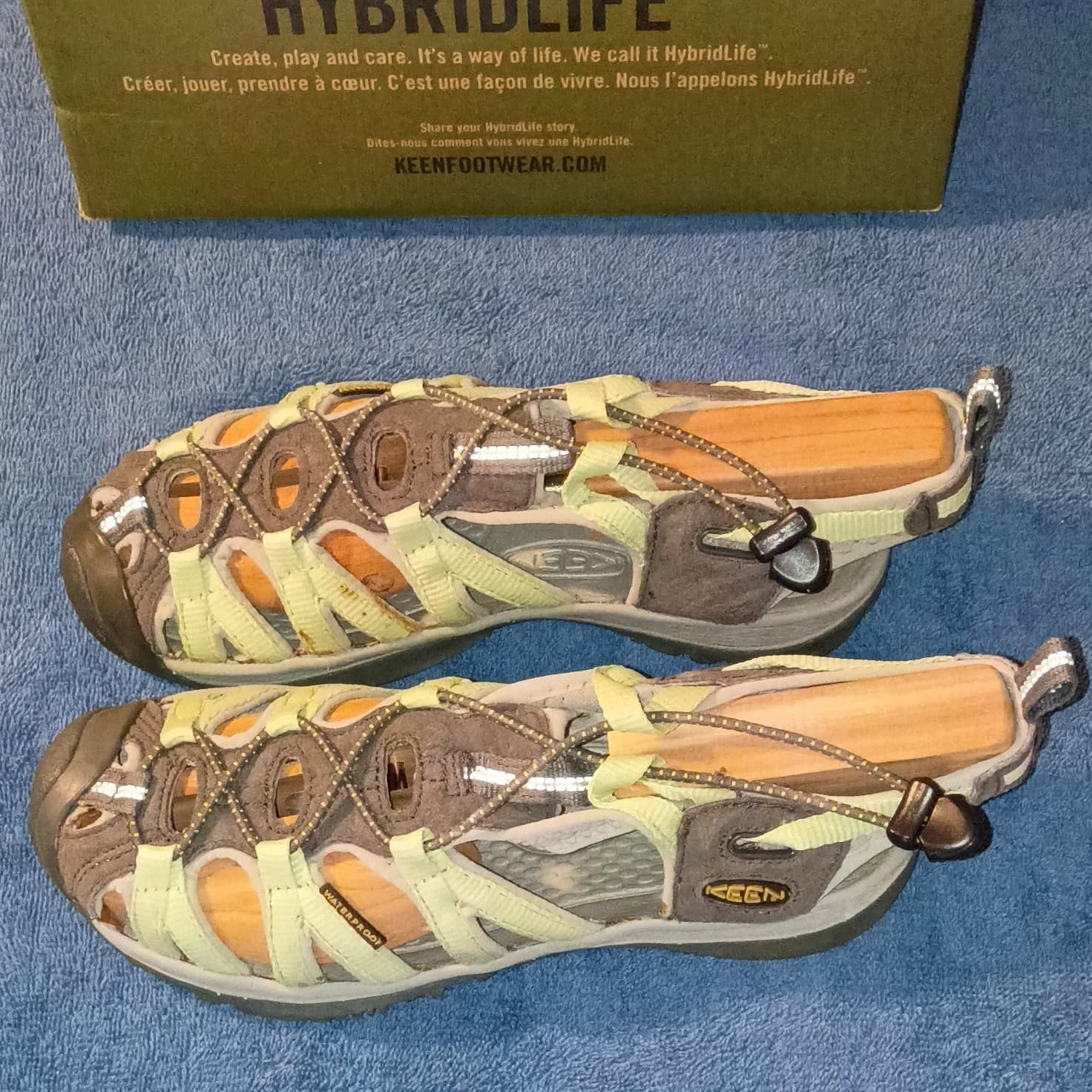 KEEN Women’s Strappy Sandals Gray/Green Drawstring Adjustable Reflective US 7 - Thumbnail 6