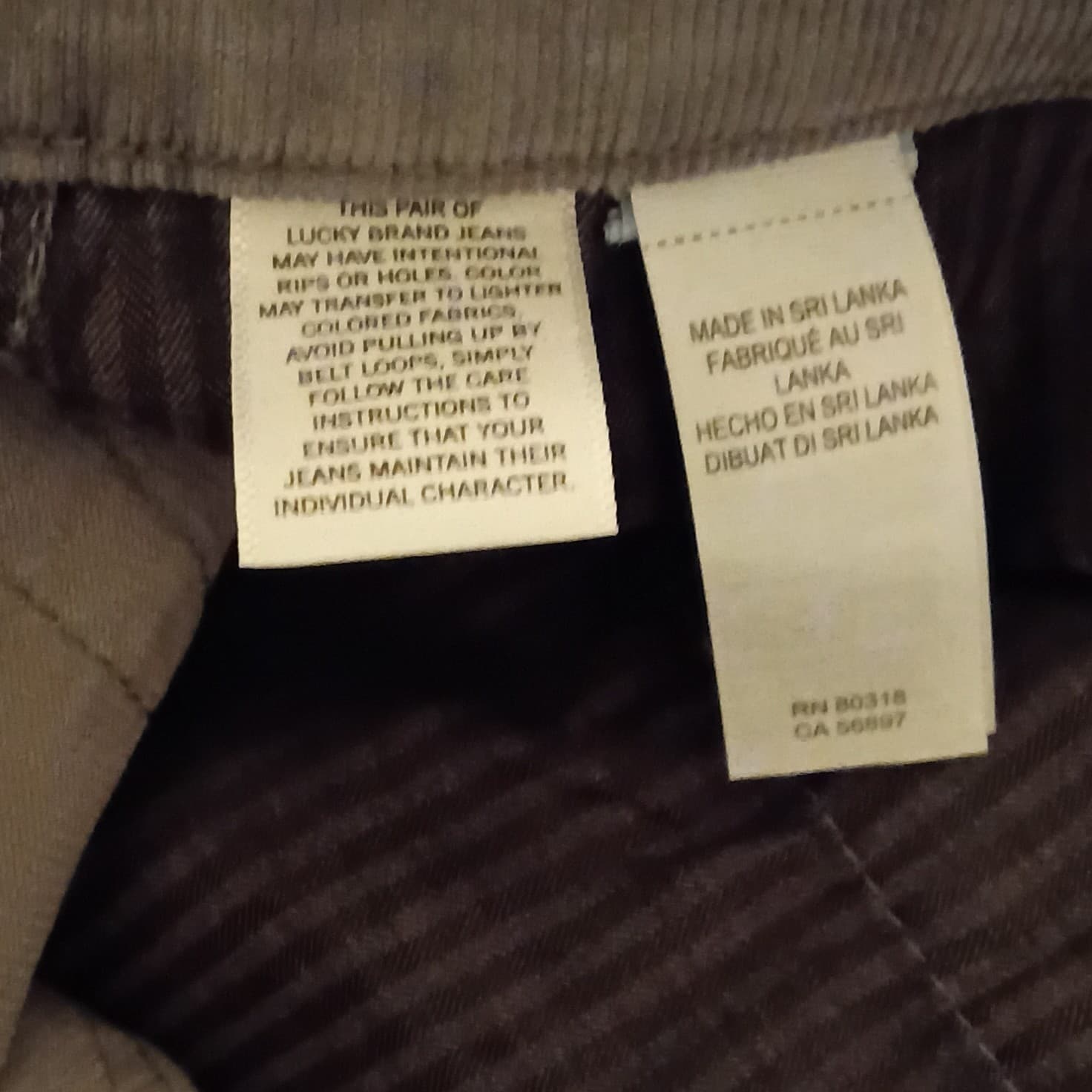 Lucky Brand Men's 121 Slim Gray Corduroy Stretch Jeans Mid Rise 5-Pocket - Thumbnail 16