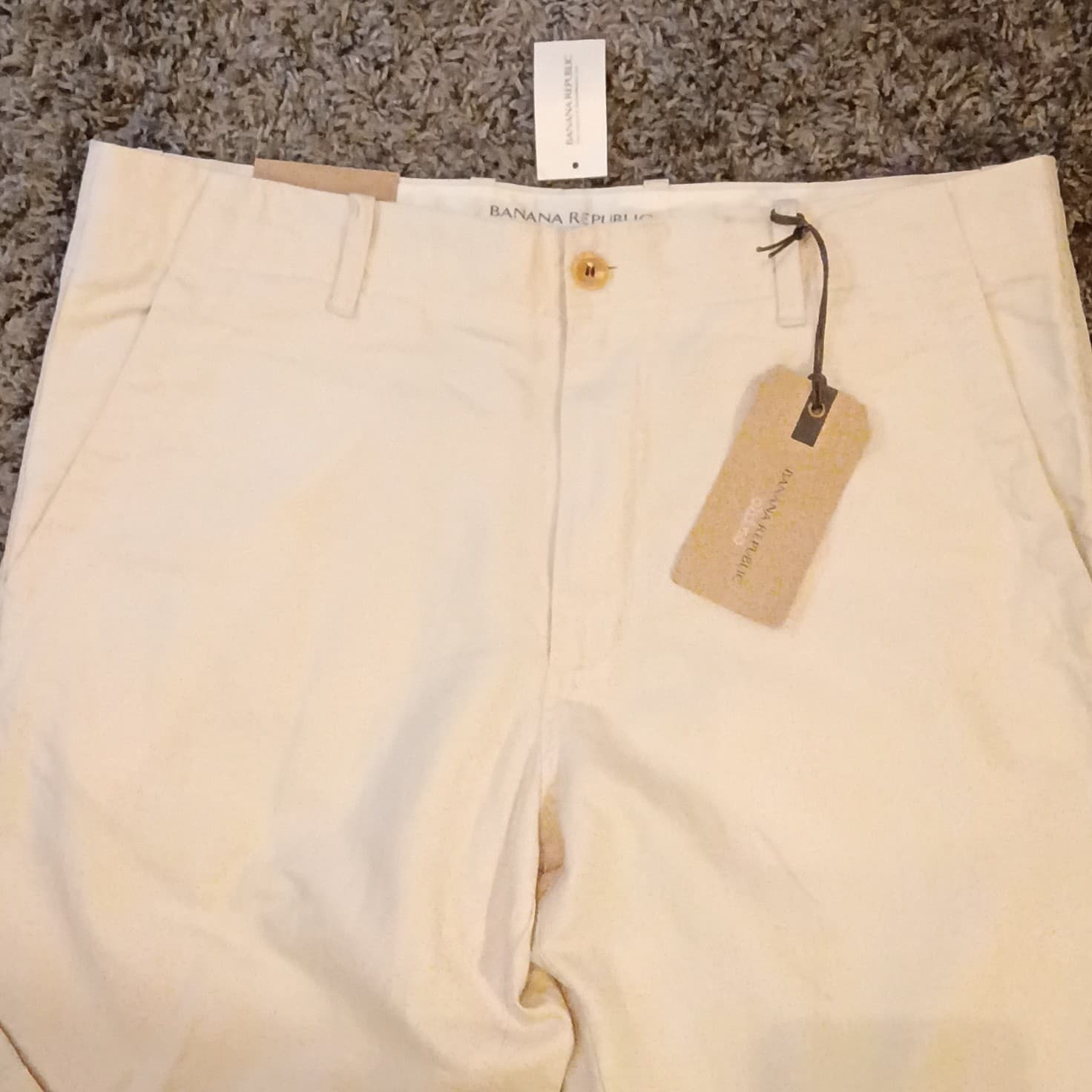 Banana Republic Pants Mens 35x30 Beige GAVIN Chino - Thumbnail 2