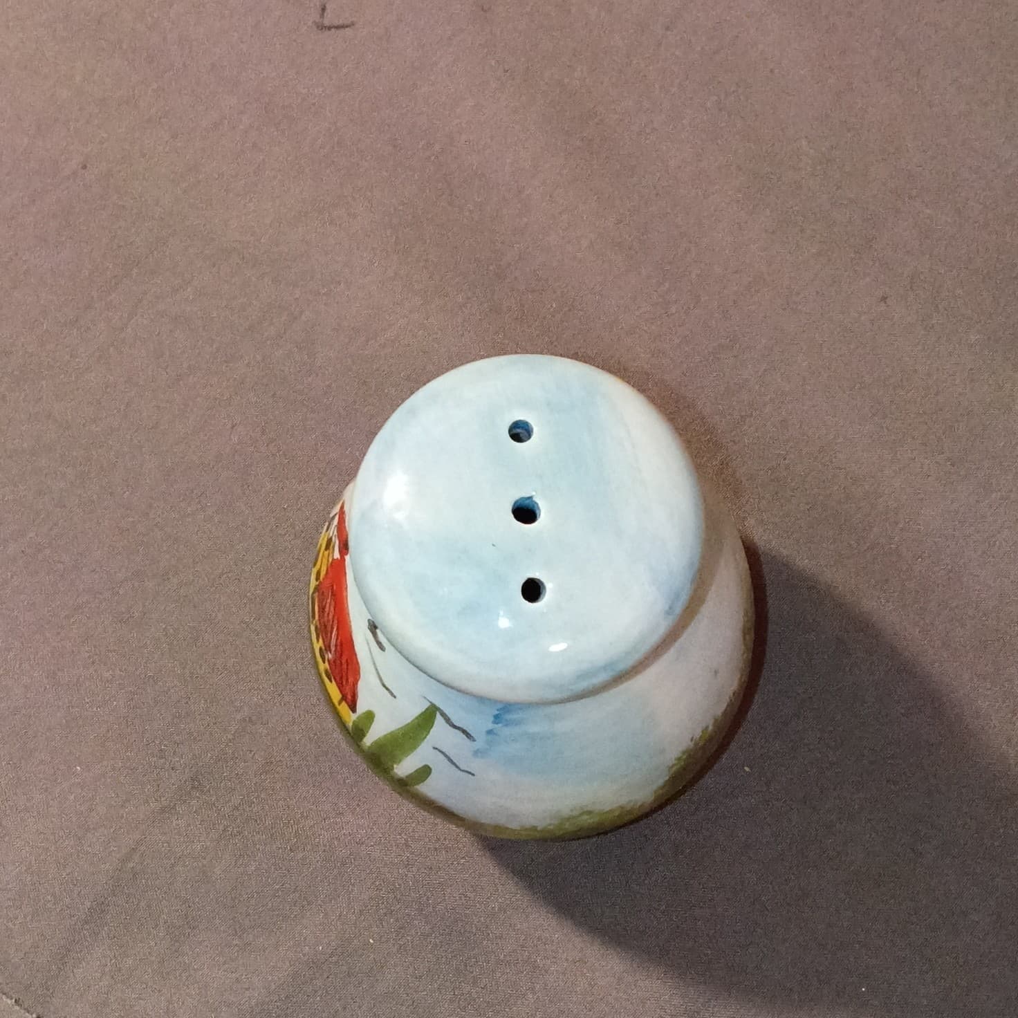 ceramic Scenic Cottage Ceramic Salt & Pepper Shaker, Hand-Painted, Glossy Finish - Thumbnail 4