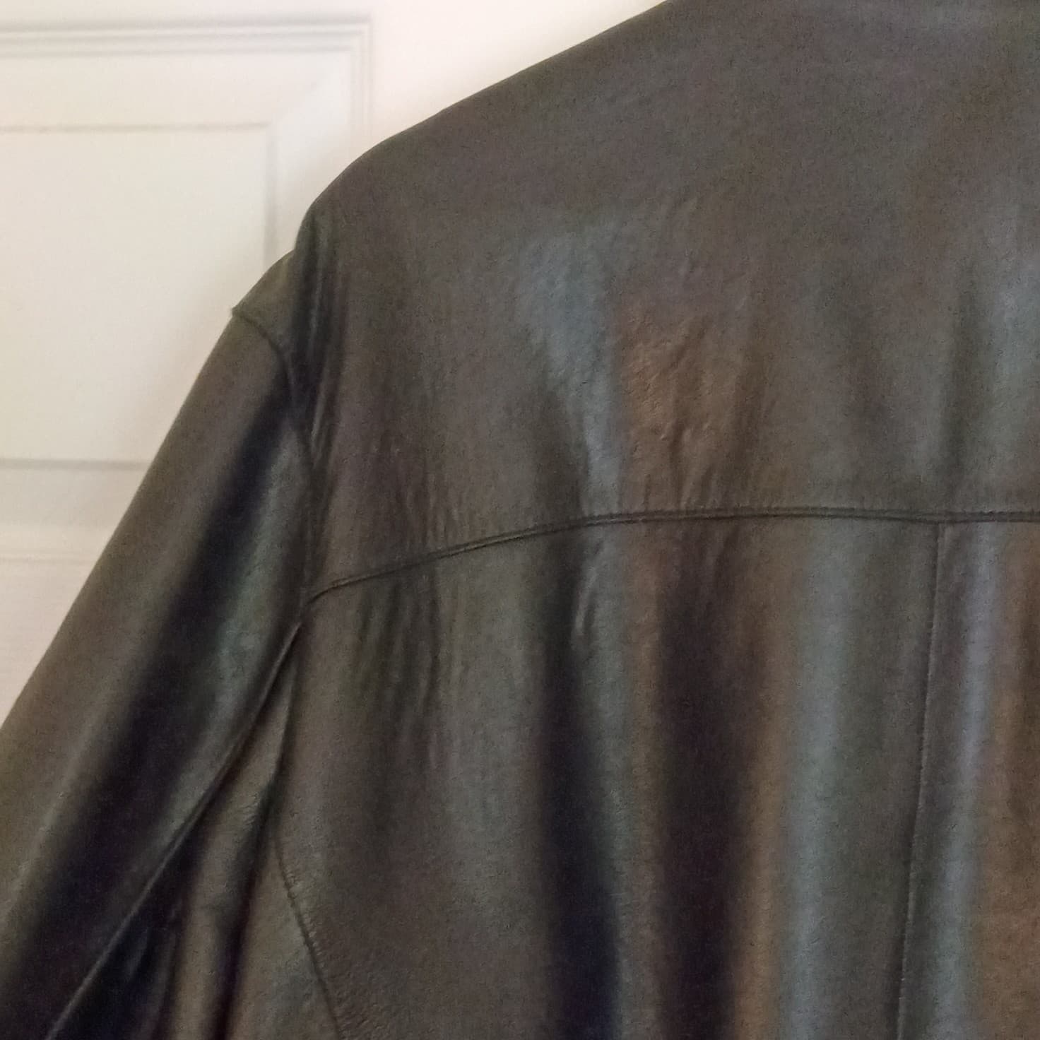 Alfani Men's Leather Jacket Size Large With Macy's Dust Bag Well-kept Condition - Thumbnail 14