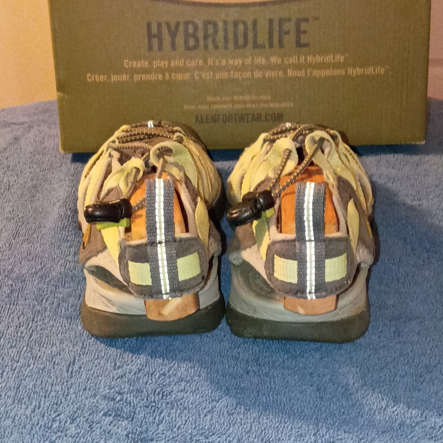 KEEN Women’s Strappy Sandals Gray/Green Drawstring Adjustable Reflective US 7 - Thumbnail 4