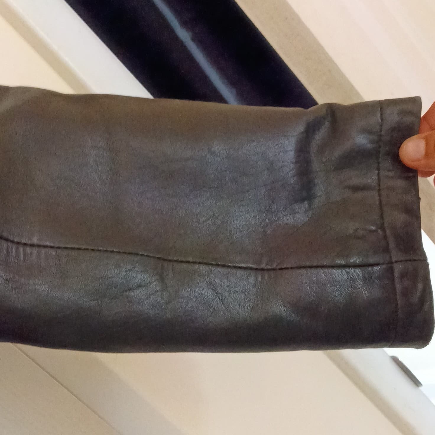 Alfani Men's Leather Jacket Size Large With Macy's Dust Bag Well-kept Condition - Thumbnail 10