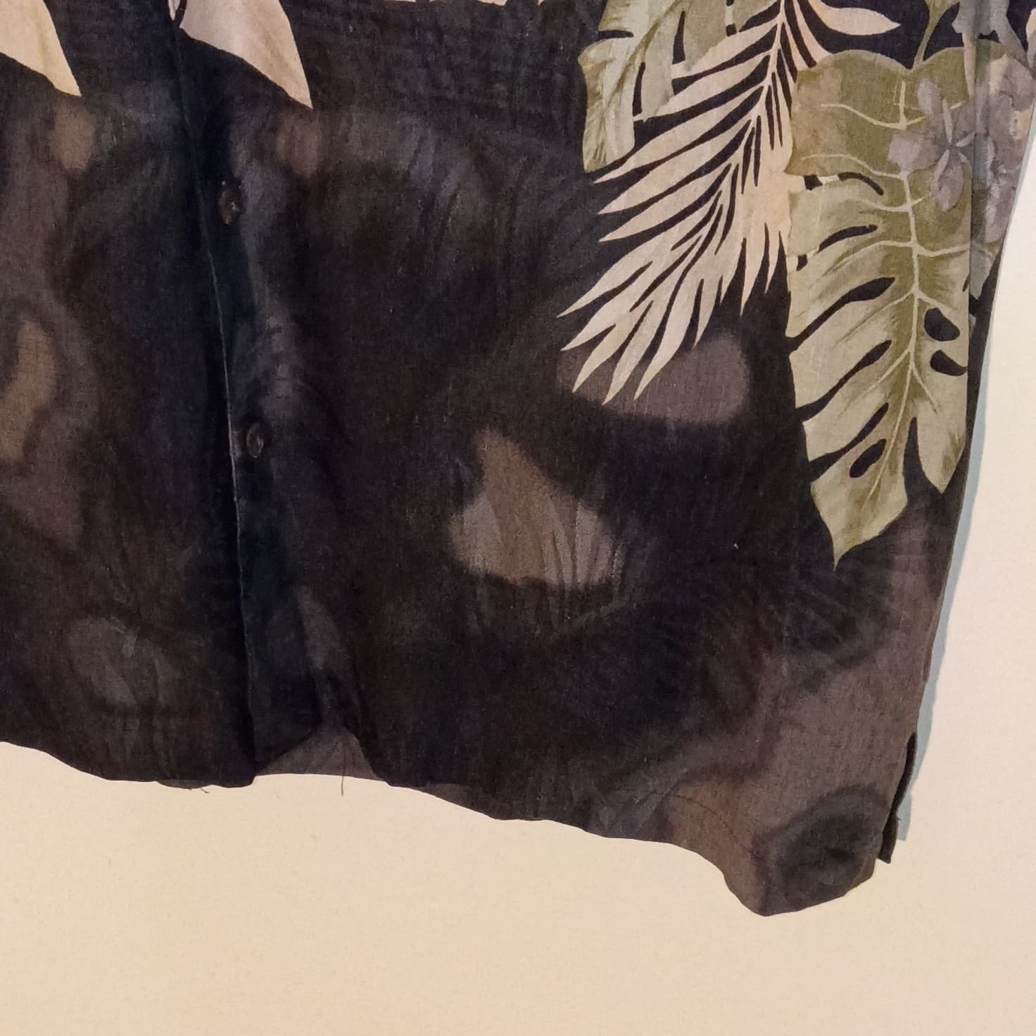 Caribbean Joe Mens Large Linen Blend Island Print Vacation Hawaiian Shirt - Thumbnail 8