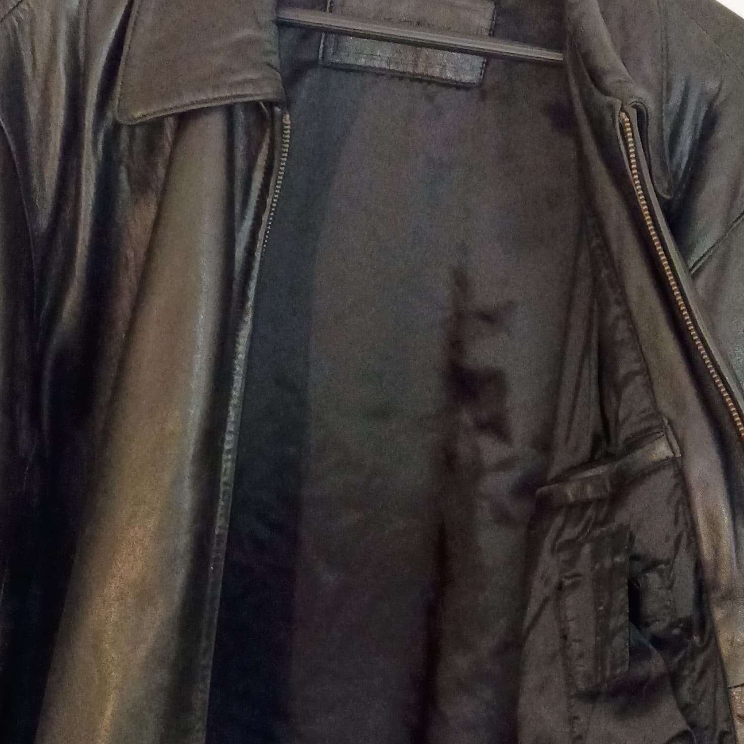 Alfani Men's Leather Jacket Size Large With Macy's Dust Bag Well-kept Condition - Thumbnail 21
