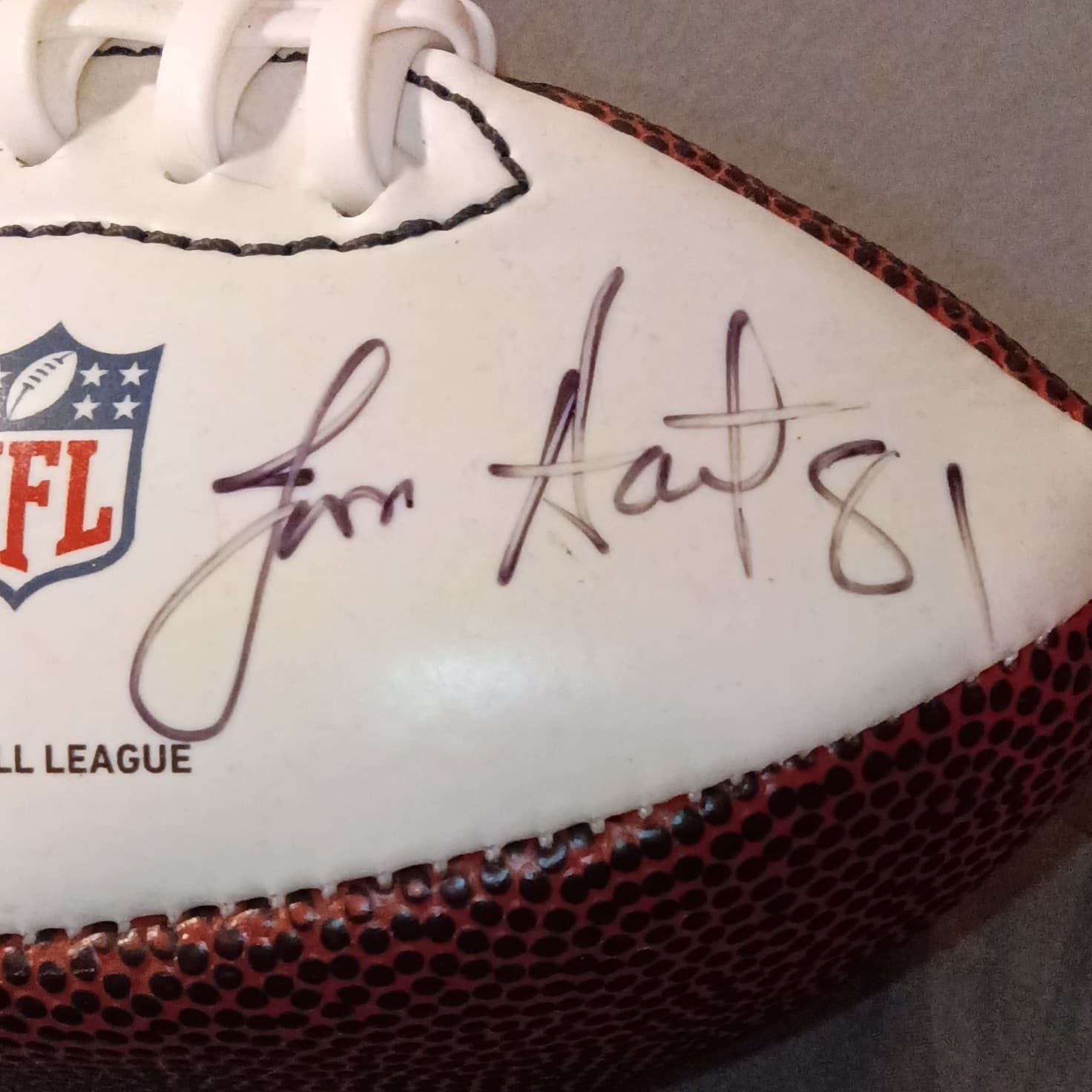 Jon Kitna #81 Signed Autographed Original NFL Mini Football Ball - Thumbnail 3