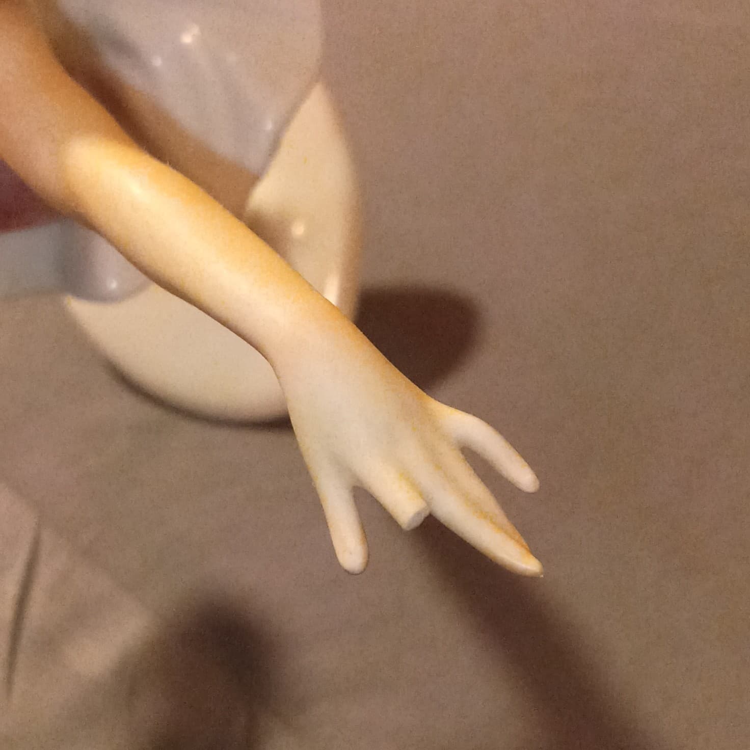 Meissen Porcelain Ballerina Figurine Hand Painted White/Gold Germany 1764 - Thumbnail 5