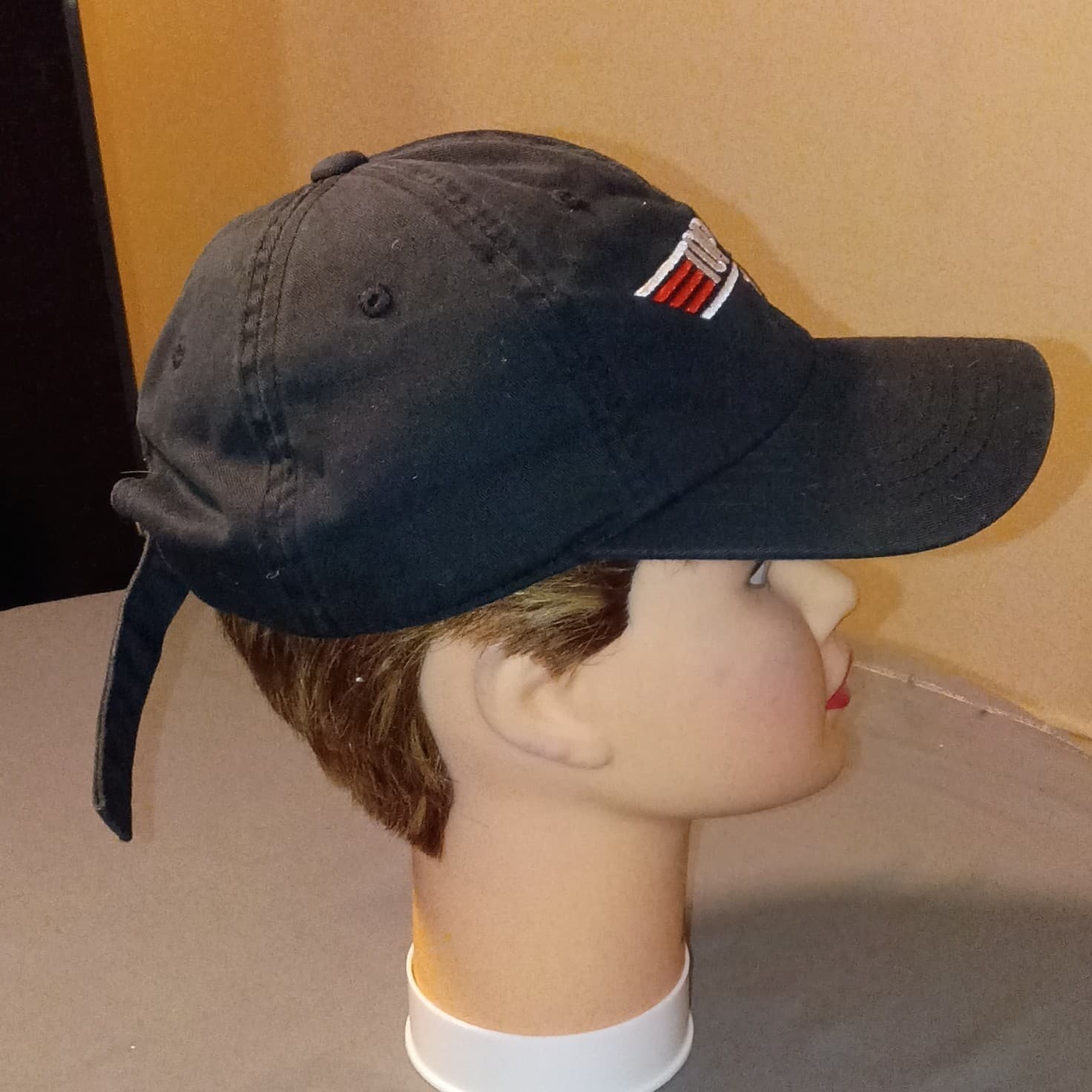 Top Gun Black Adjustable Strapback Baseball Cap Hat w/ Embroidered Logo - Thumbnail 2