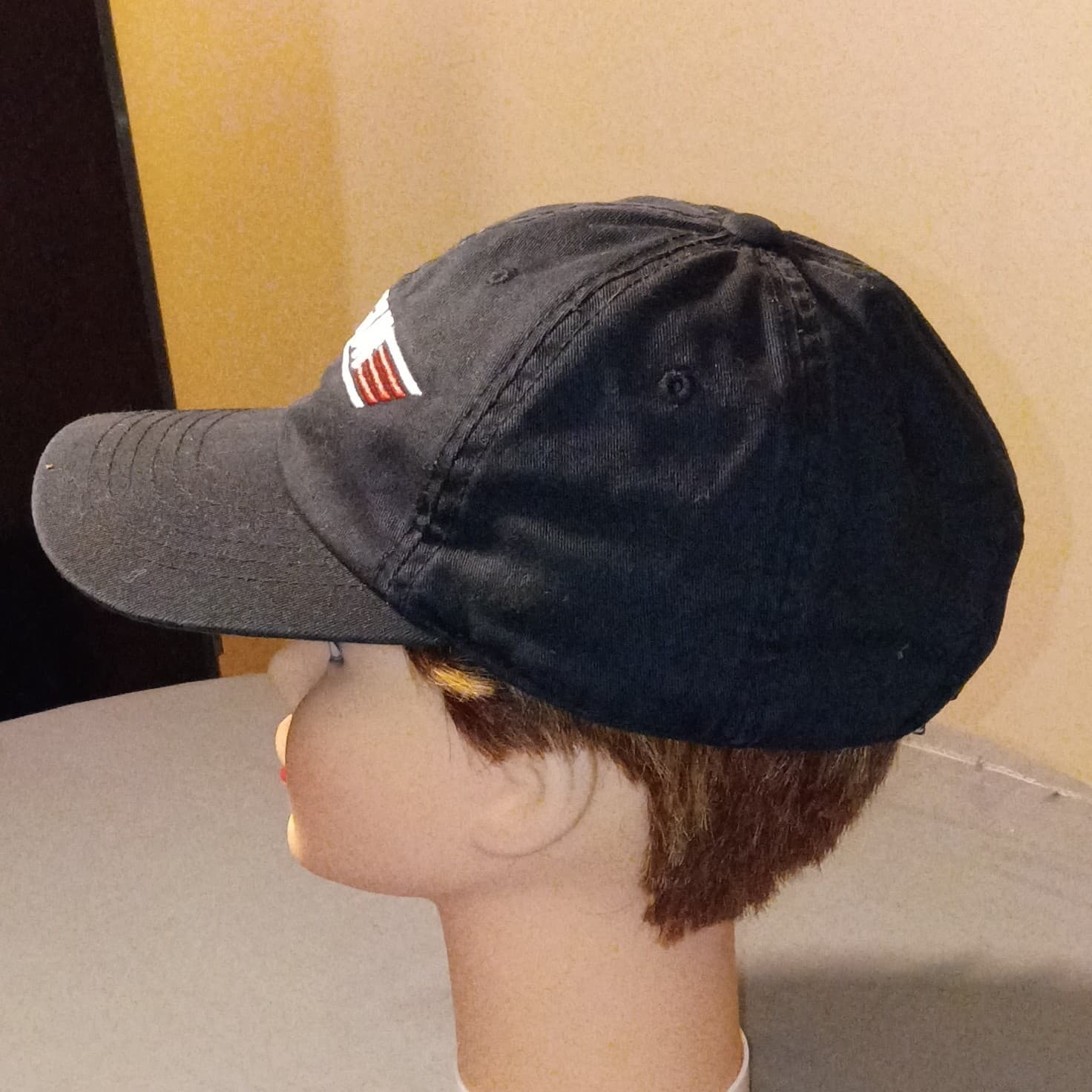 Top Gun Black Adjustable Strapback Baseball Cap Hat w/ Embroidered Logo - Thumbnail 4