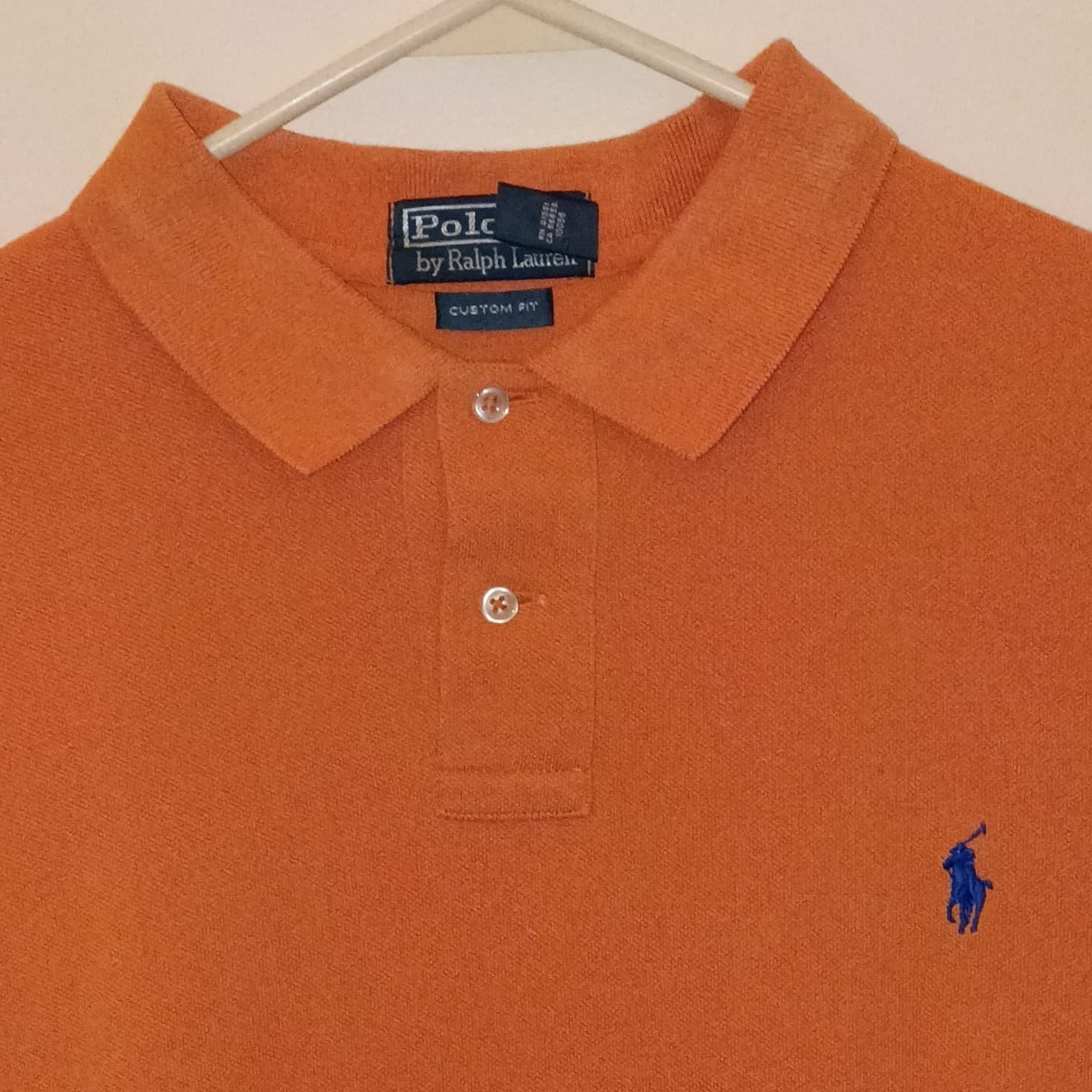 Polo Ralph Lauren Shirt Mens XL Coral Short Sleeve Blue Pony Cotton Prep Casual - Thumbnail 4