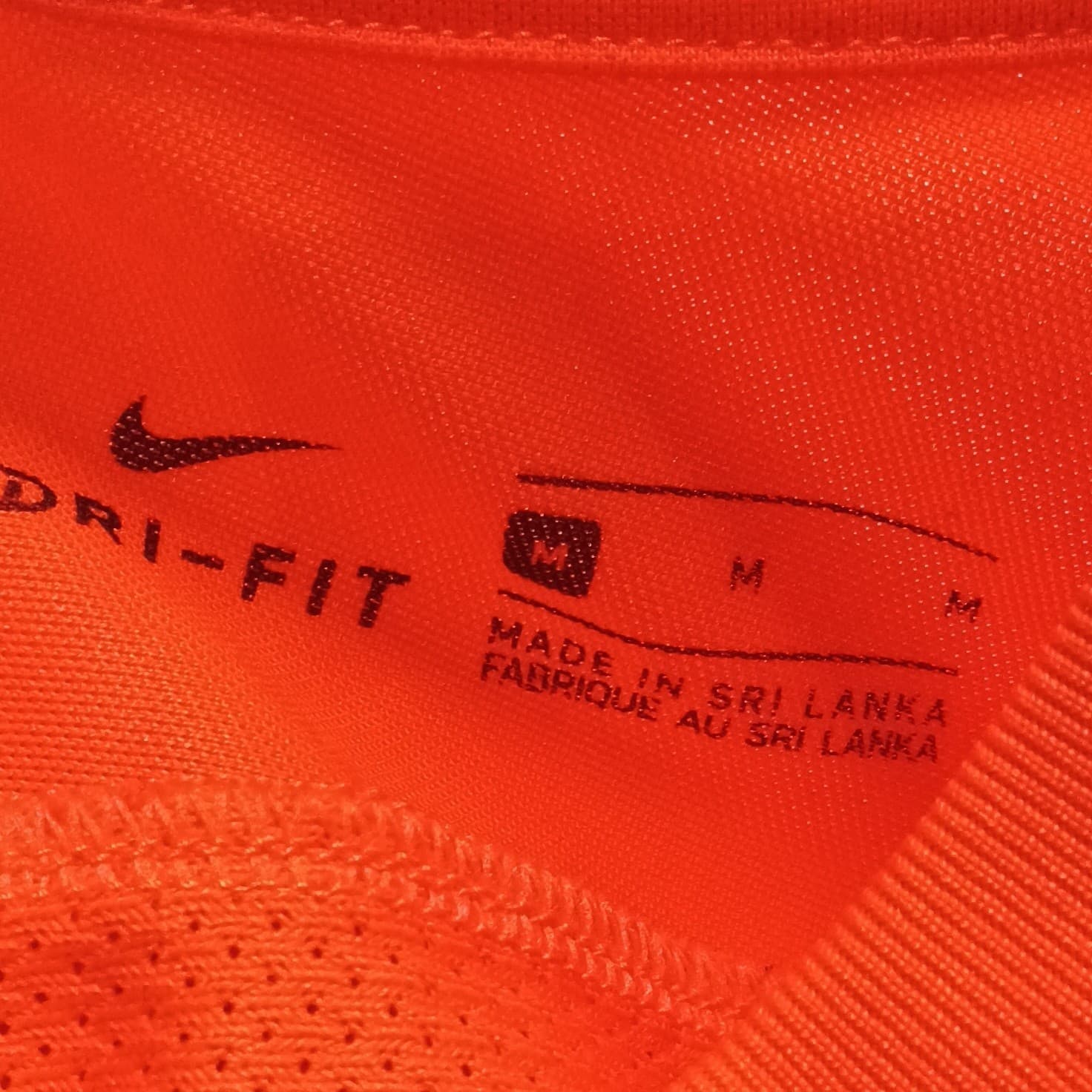 Nike Dri-FIT Soccer Jersey T-shirt Color Orange Men's Size Medium - Thumbnail 2