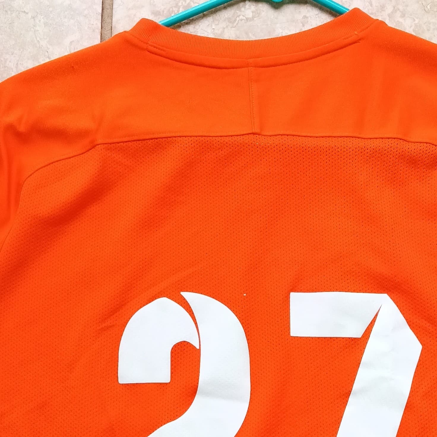 Nike Dri-FIT Soccer Jersey T-shirt Color Orange Men's Size Medium - Thumbnail 5