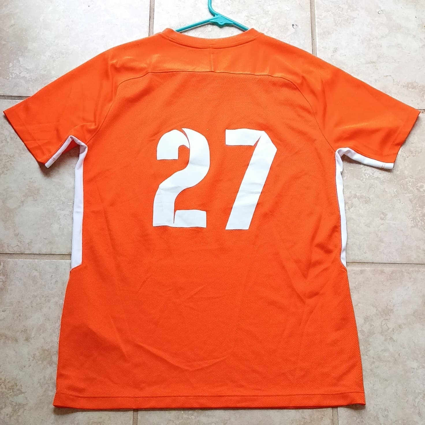 Nike Dri-FIT Soccer Jersey T-shirt Color Orange Men's Size Medium - Thumbnail 3