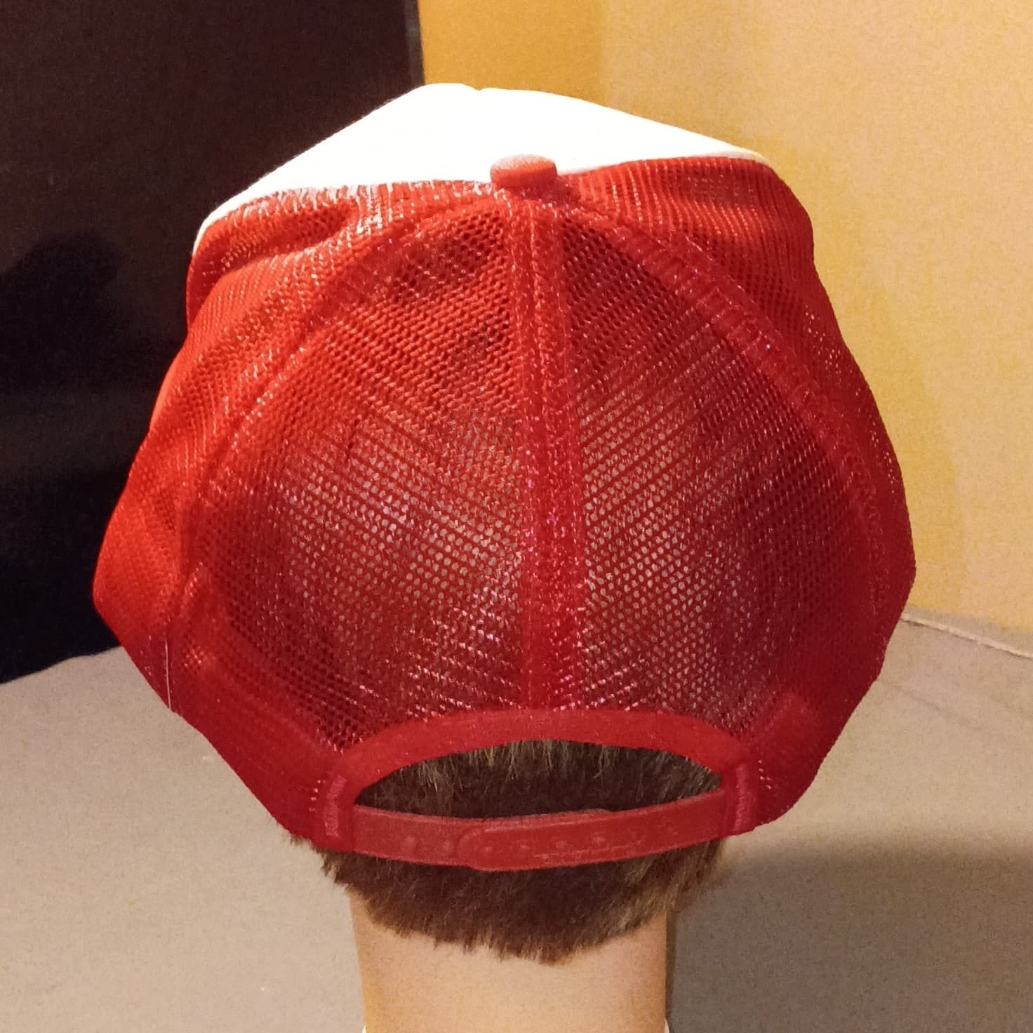 Mohrs Snapback Cap Hat Mens One Size Breathable Mesh 84 Lumber White Red - Thumbnail 3
