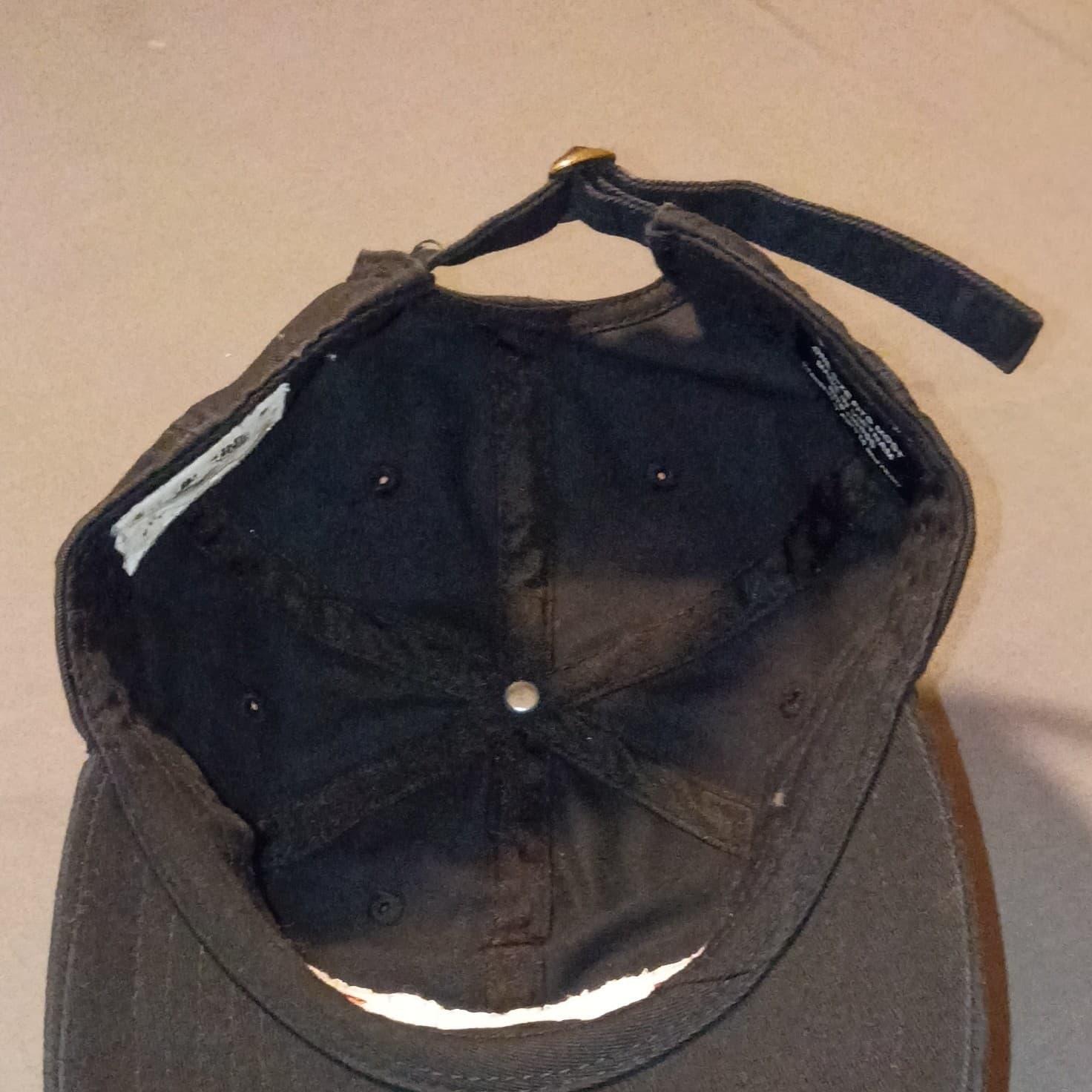 Top Gun Black Adjustable Strapback Baseball Cap Hat w/ Embroidered Logo - Thumbnail 5