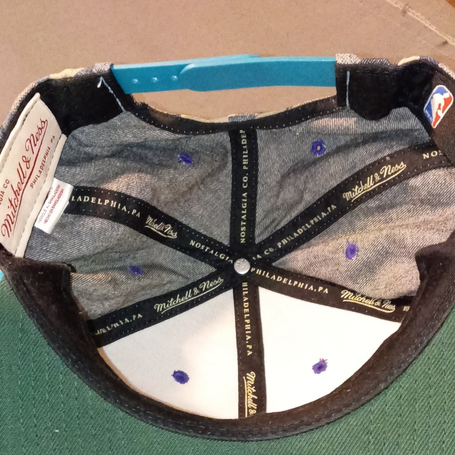 Mitchell & Ness Charlotte Hornets Team Digi Camo Adjustable Snapback Hat Cap - Thumbnail 5