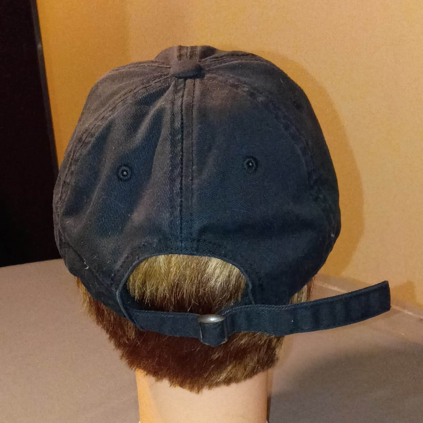 Top Gun Black Adjustable Strapback Baseball Cap Hat w/ Embroidered Logo - Thumbnail 3