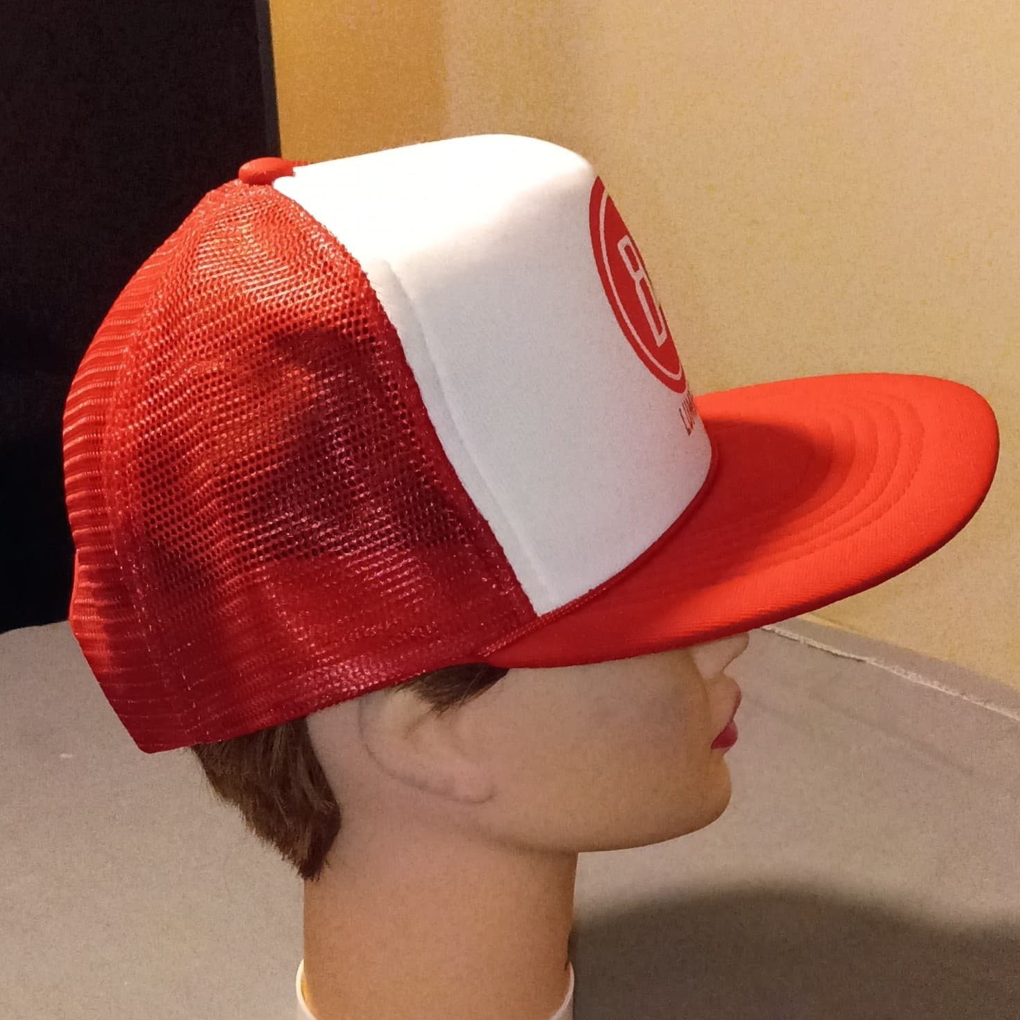 Mohrs Snapback Cap Hat Mens One Size Breathable Mesh 84 Lumber White Red - Thumbnail 2