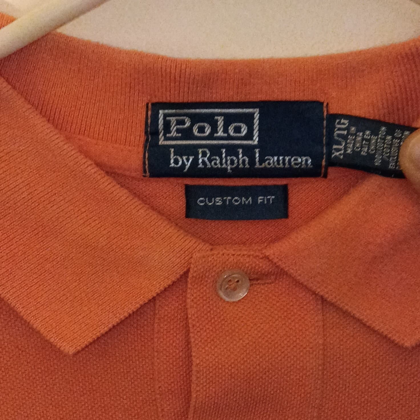 Polo Ralph Lauren Shirt Mens XL Coral Short Sleeve Blue Pony Cotton Prep Casual - Thumbnail 2