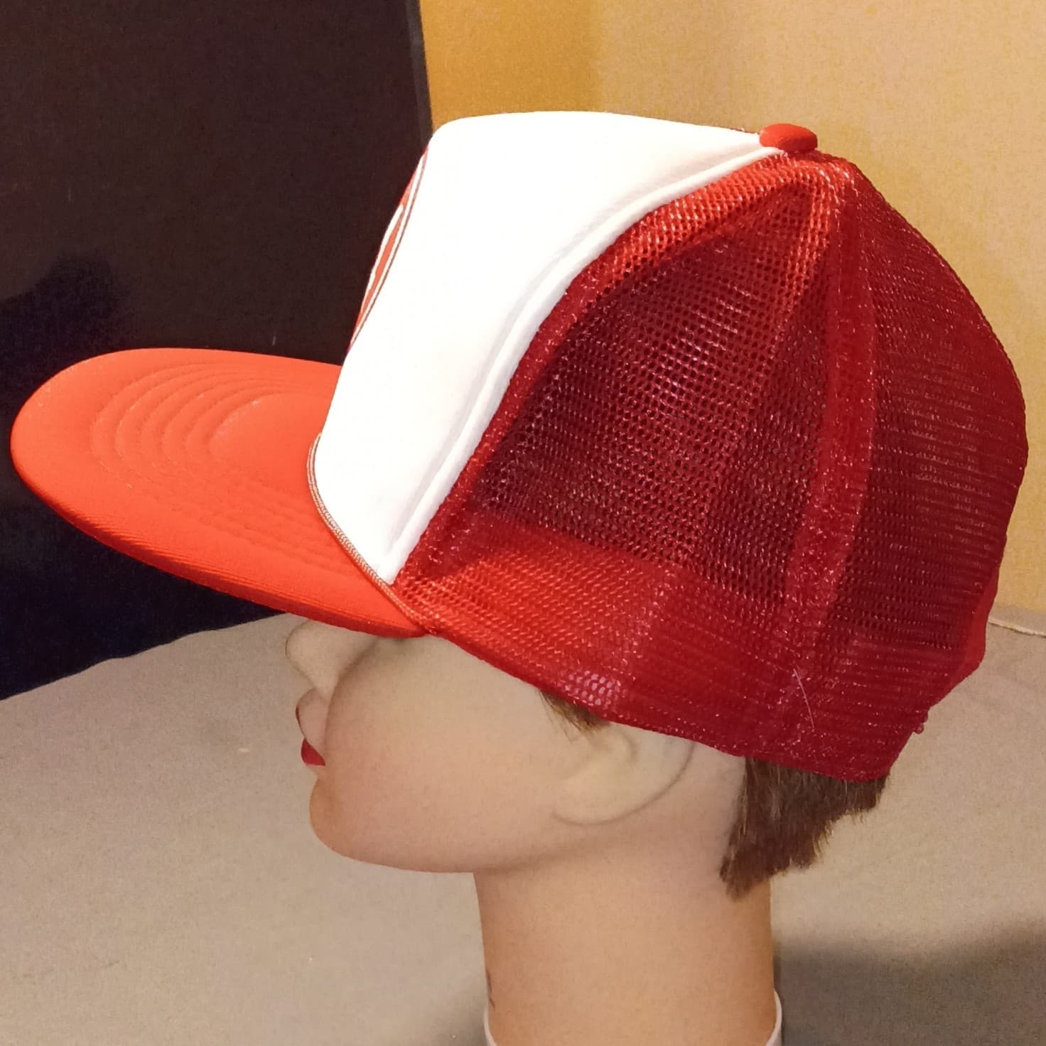 Mohrs Snapback Cap Hat Mens One Size Breathable Mesh 84 Lumber White Red - Thumbnail 4