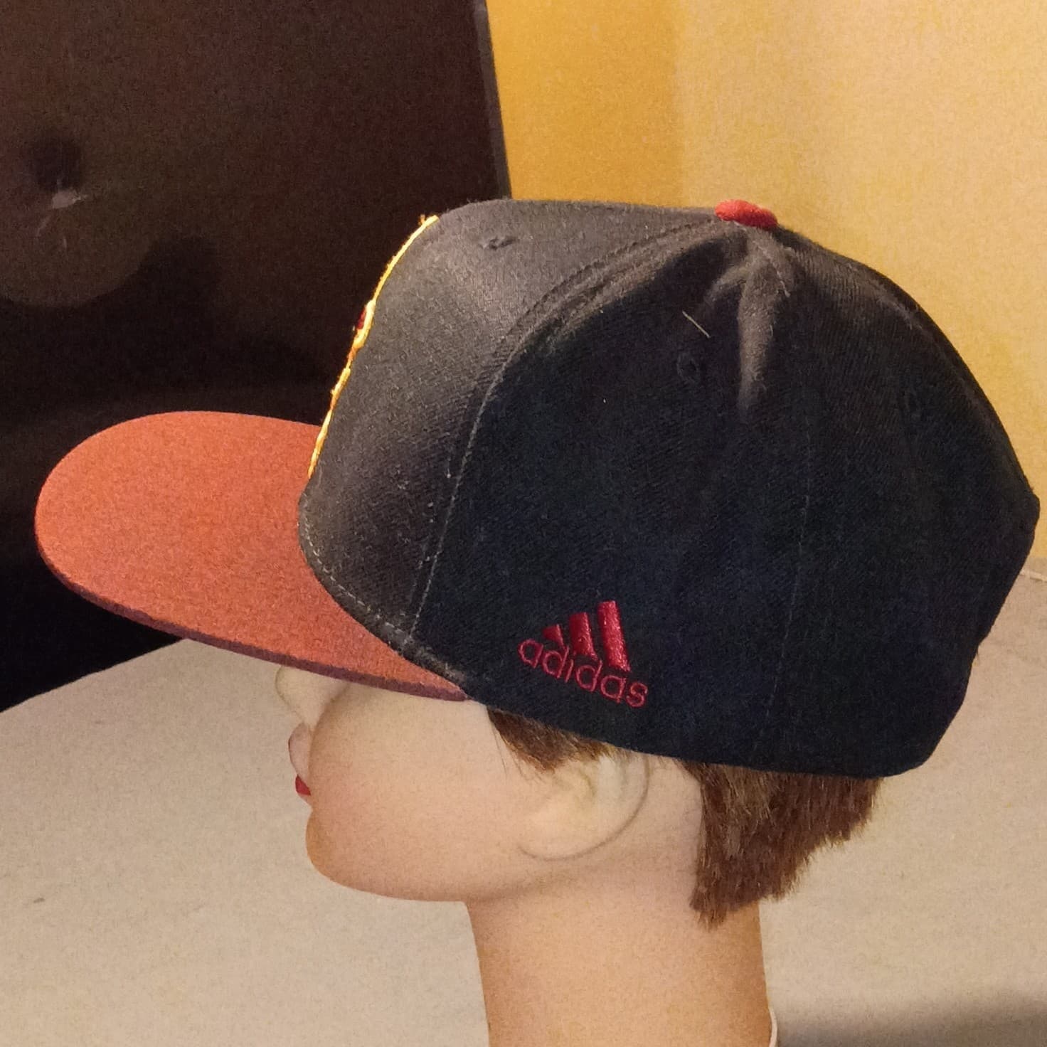 adidas Cleveland Cavaliers NBA Basketball Snapback Hat Cap Black Red - Thumbnail 4
