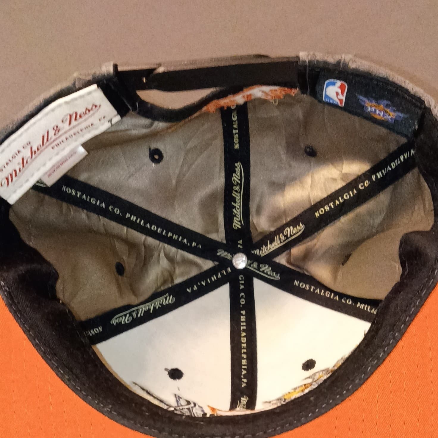 2014 Mitchell & Ness Phoenix Suns Snapback Hat Gray/Orange Mens Rare - Thumbnail 5