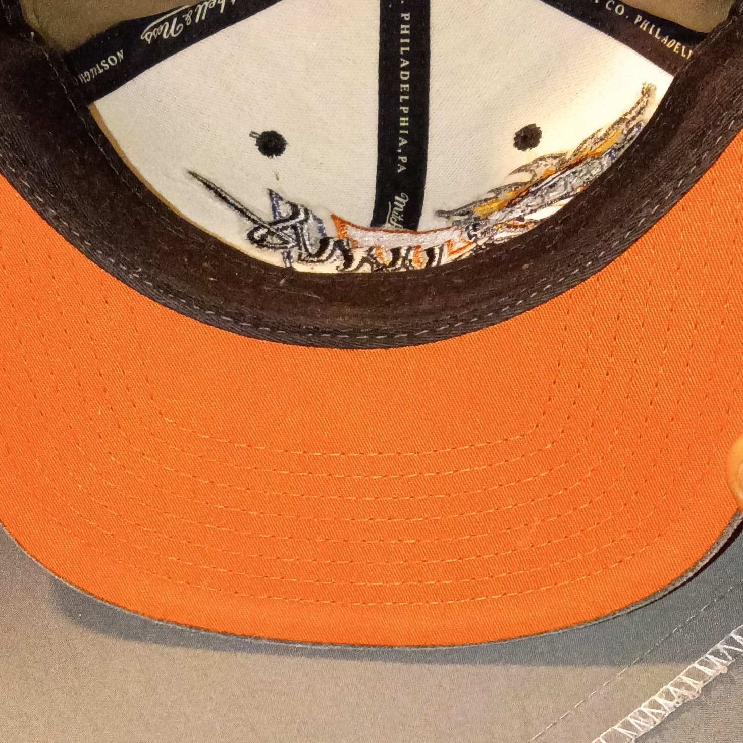 2014 Mitchell & Ness Phoenix Suns Snapback Hat Gray/Orange Mens Rare - Thumbnail 6