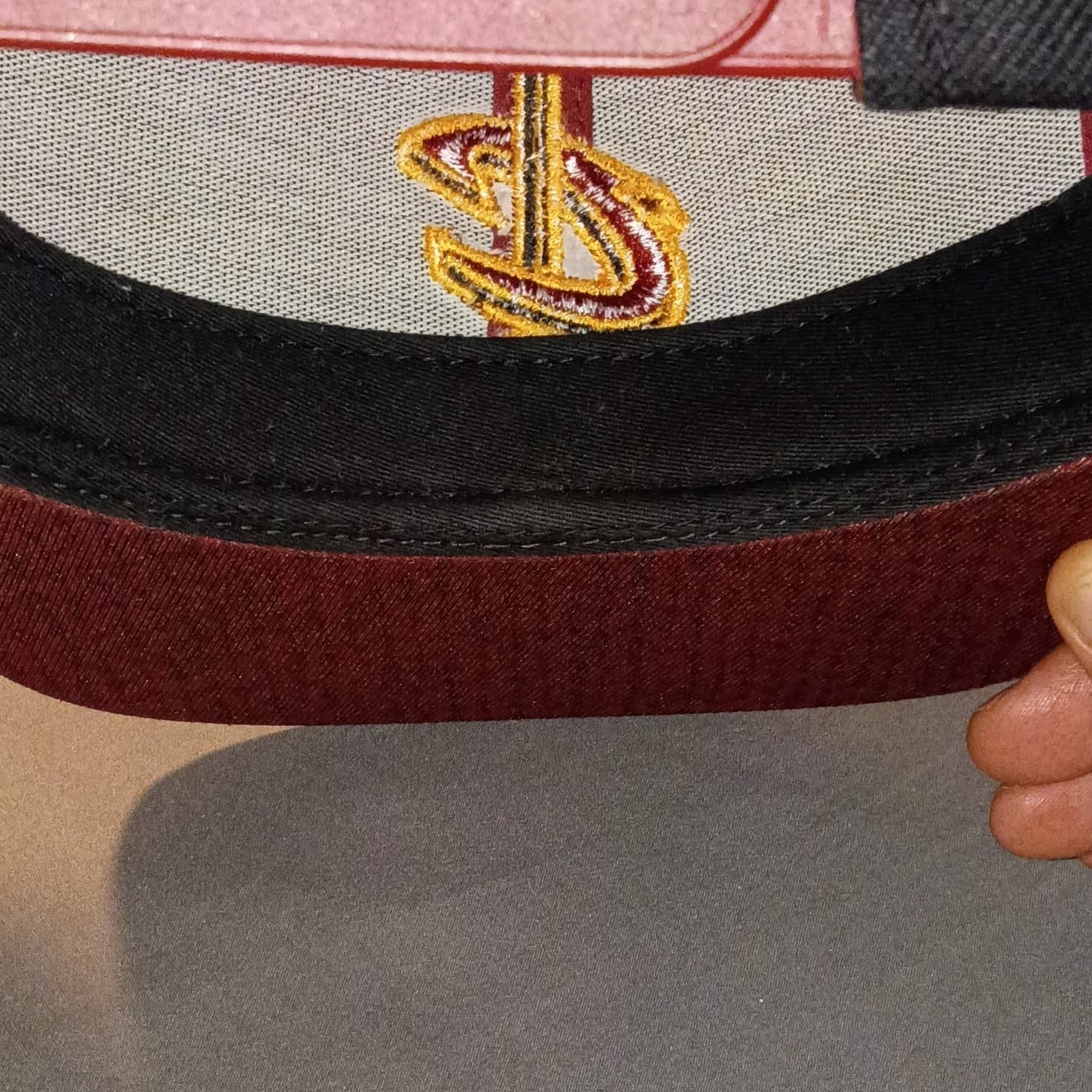adidas Cleveland Cavaliers NBA Basketball Snapback Hat Cap Black Red - Thumbnail 7
