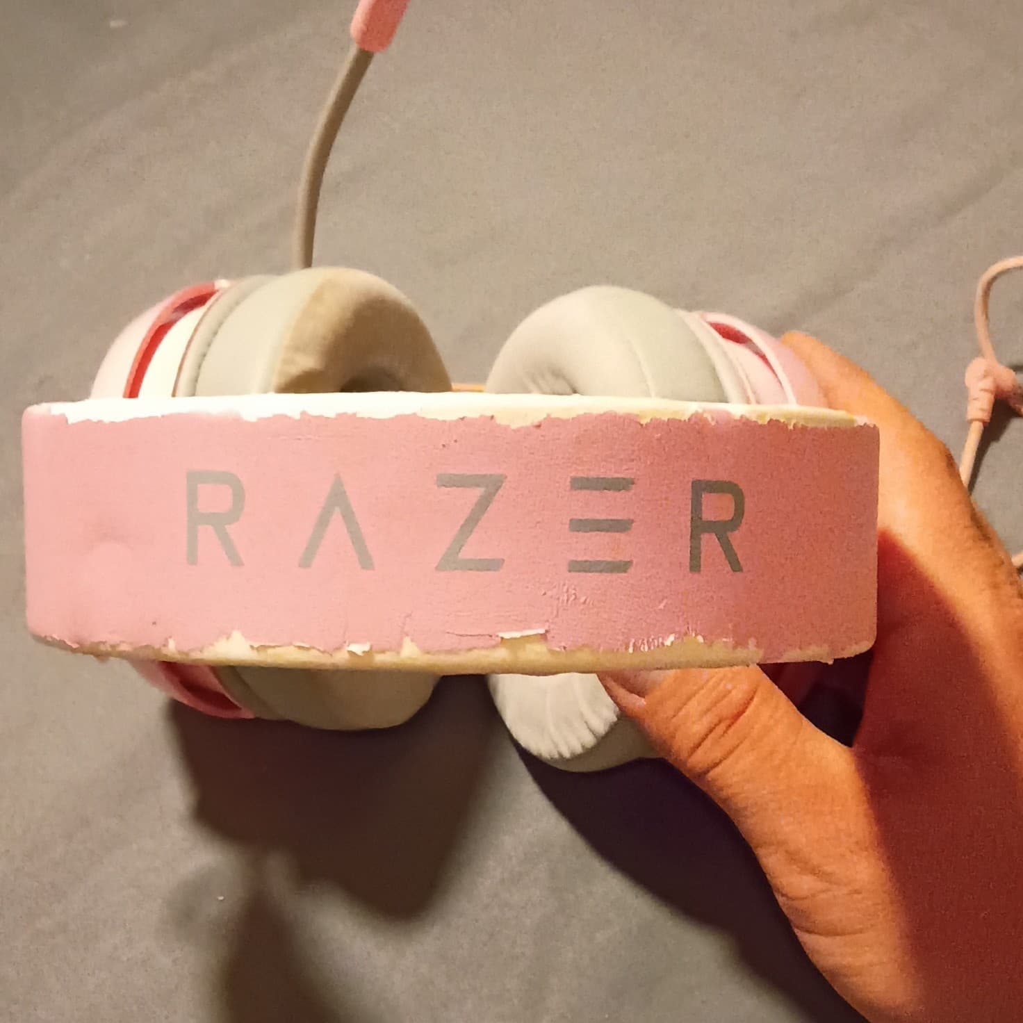 Razer Kraken Gaming Headset Pink Lightweight Aluminum Frame PC Xbox PS TESTED - Thumbnail 3