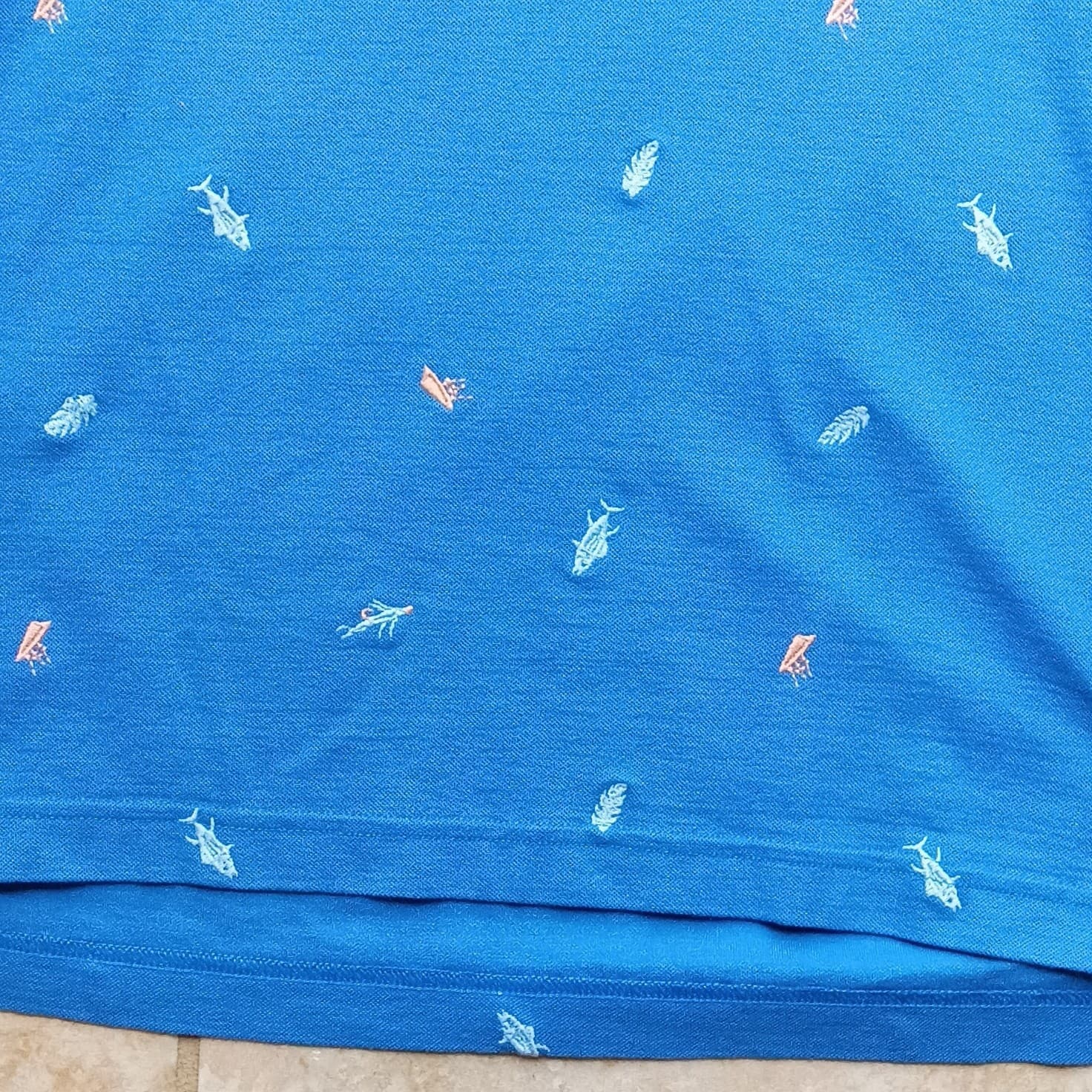 Columbia PFG Shark And Jellyfish Print Men's Size Small Polo Omni Shade - Thumbnail 8