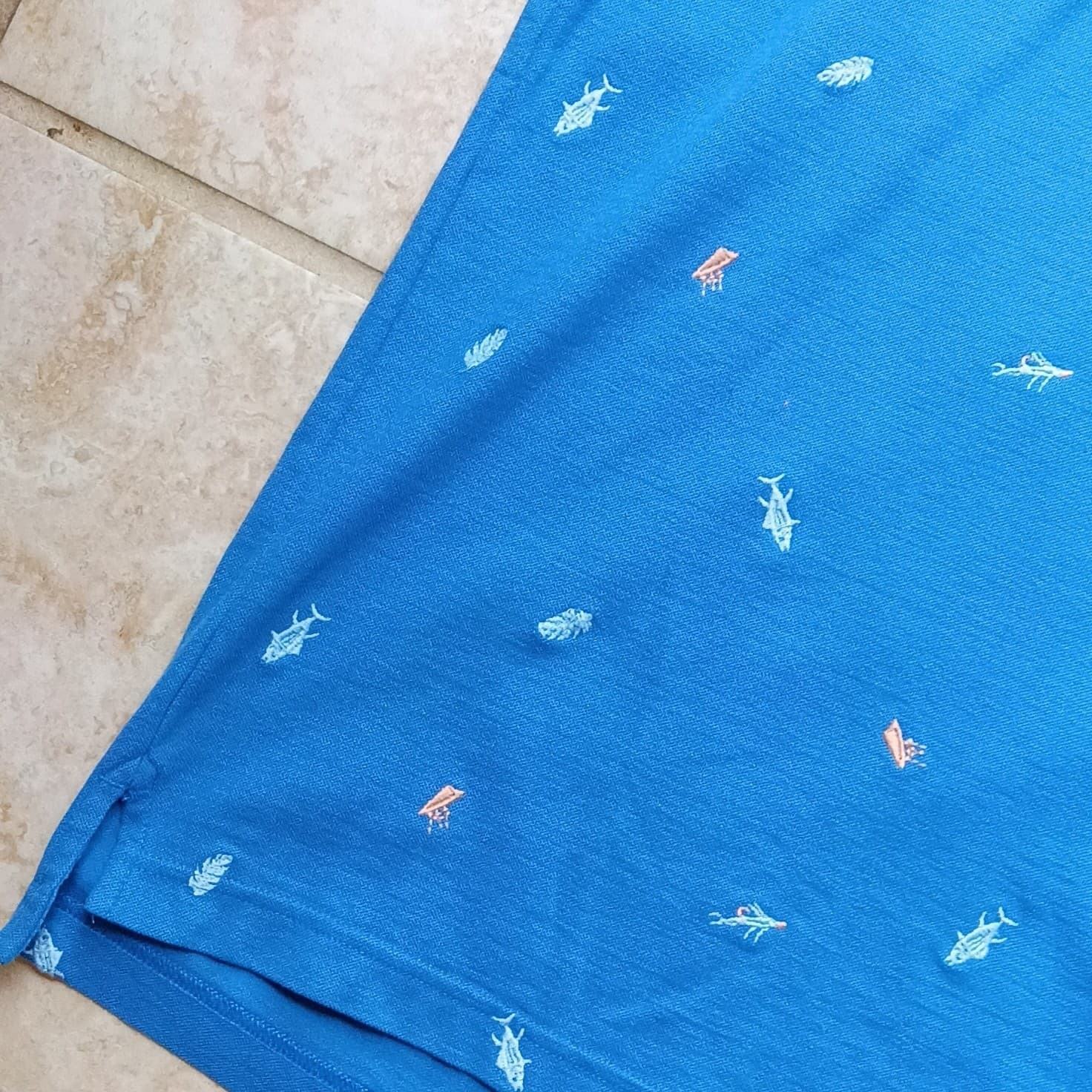 Columbia PFG Shark And Jellyfish Print Men's Size Small Polo Omni Shade - Thumbnail 7