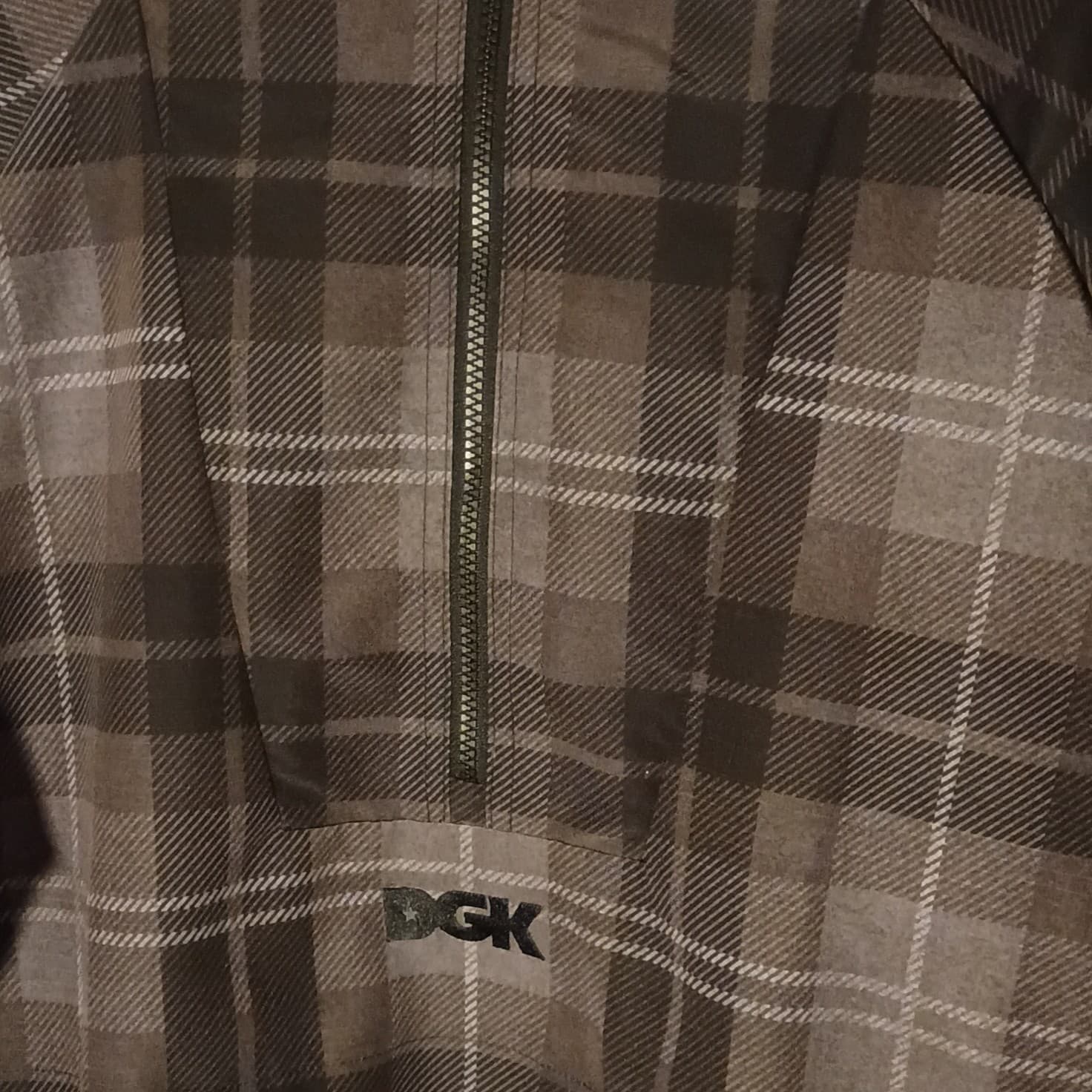 DGK Quarter Zip Plaid Print Windbreaker Jacket Brand New With Tags With Hood - Thumbnail 11