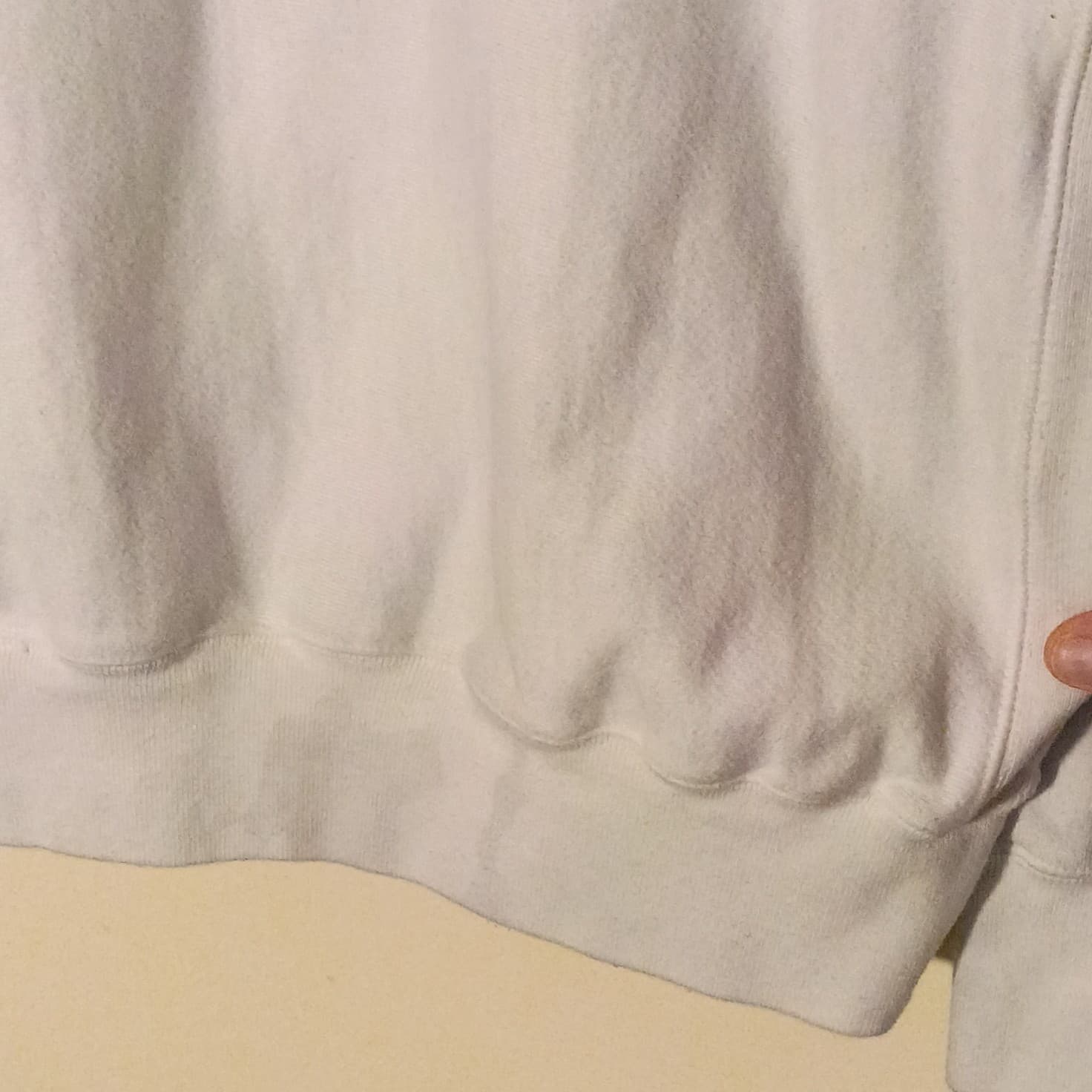 Champion Reverse Weave Wht Hoodie W/Silver Logo Pocket Long Sleeve Unisex Size L - Thumbnail 18