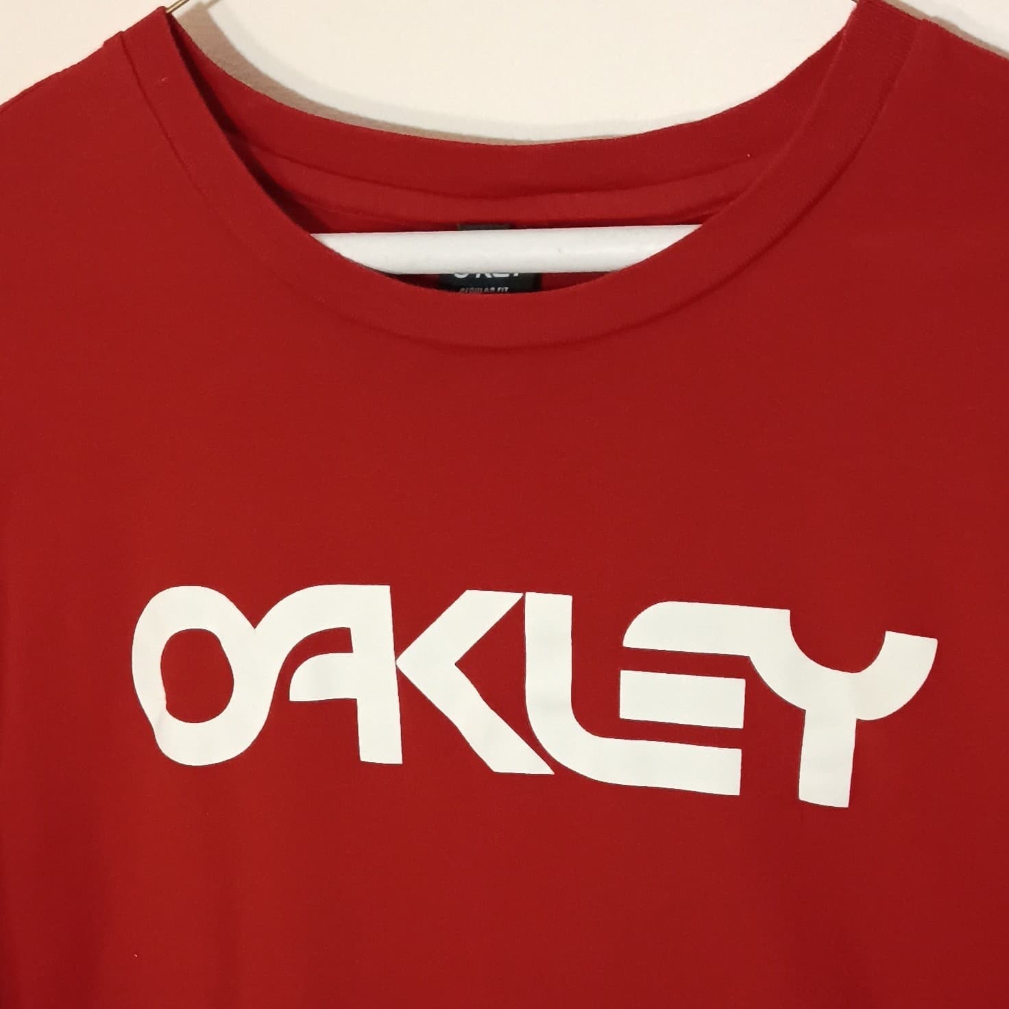 Oakley Mens Red Graphic Logo Crew Neck Short Sleeve Regular Fit T-Shirt XL - Thumbnail 5