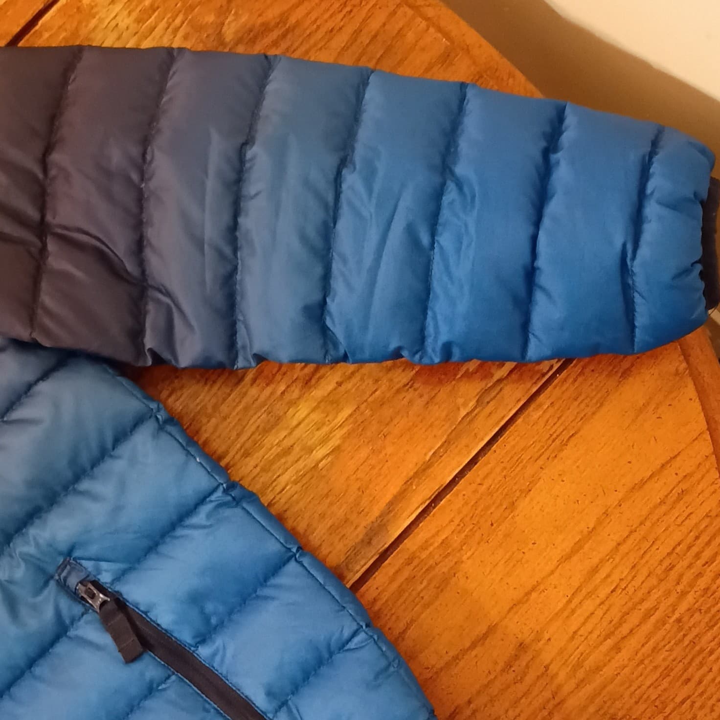 Eddie Bauer Reversible Down Jacket Kids Small Blue Puffer Hooded Winter Coat - Thumbnail 6