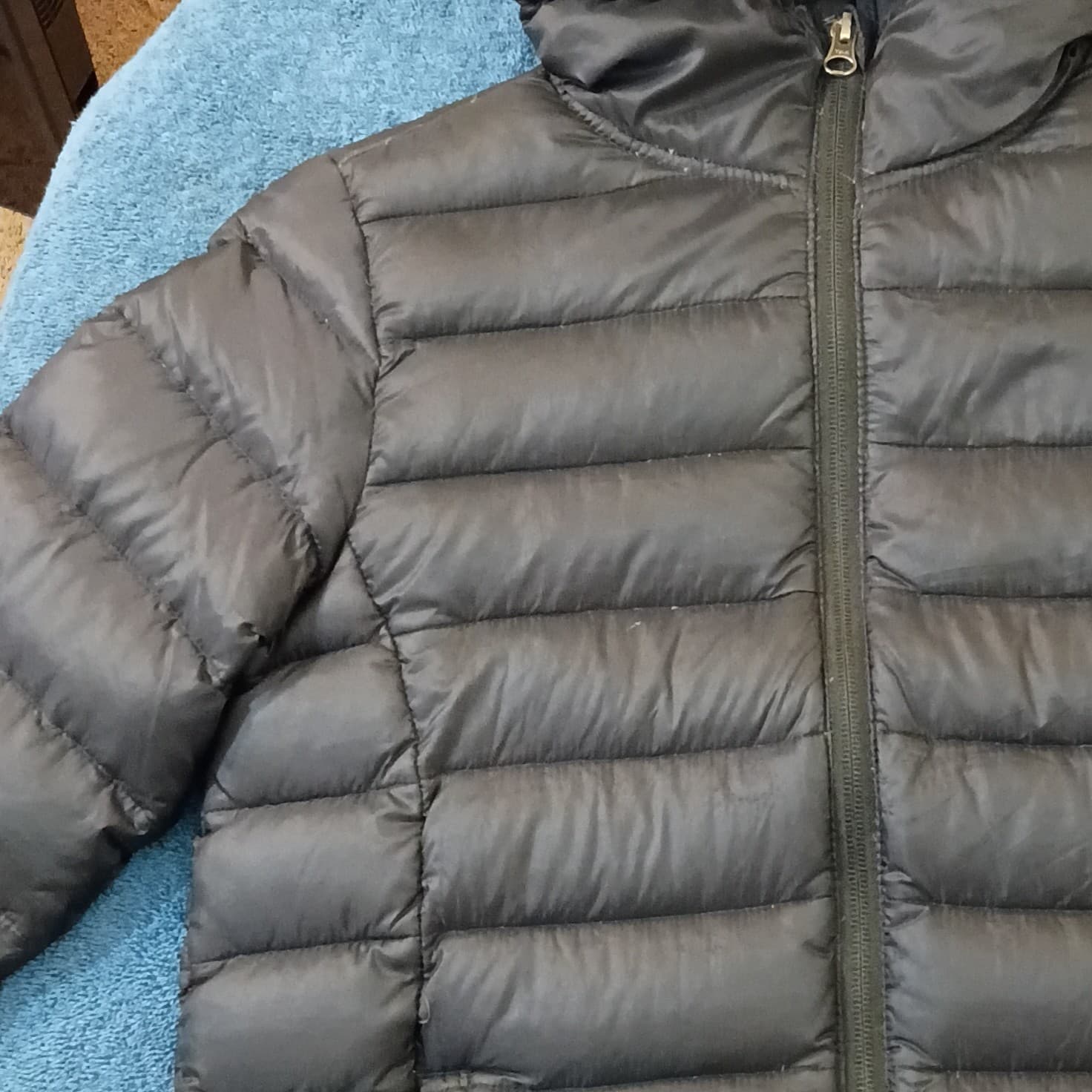 Cabelas Jacket Womens Large Black Puffer Duck Down Full Zip Coat Outdoors - Thumbnail 4