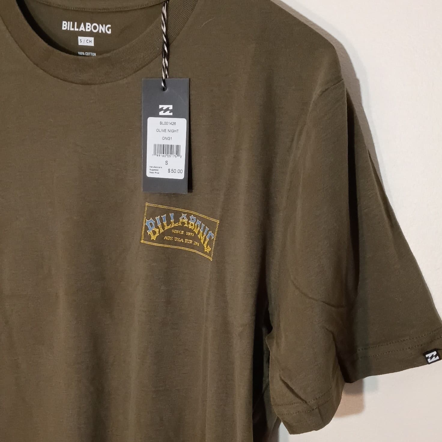 Billabong Since 1973 Aus USA Eur And Jap T-shirt Brand New With Tags Size Small - Thumbnail 2