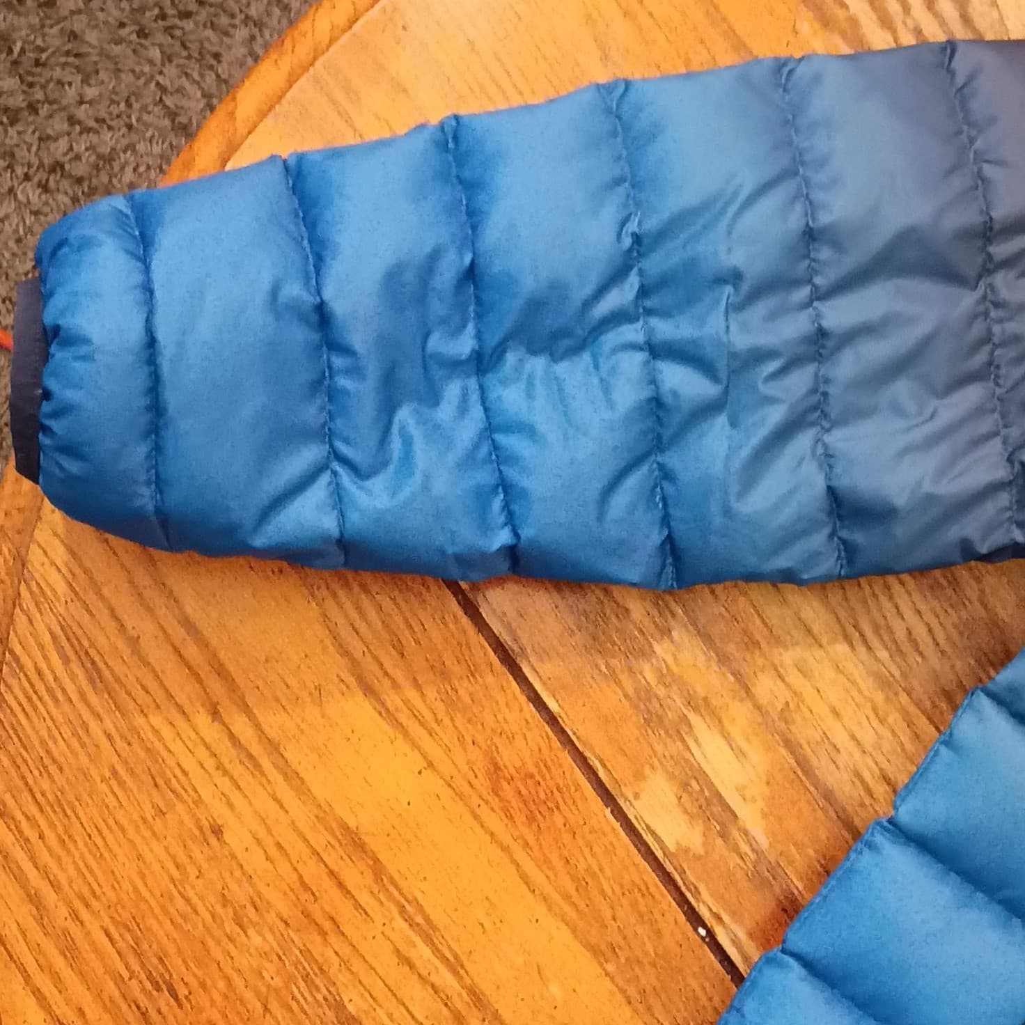 Eddie Bauer Reversible Down Jacket Kids Small Blue Puffer Hooded Winter Coat - Thumbnail 10