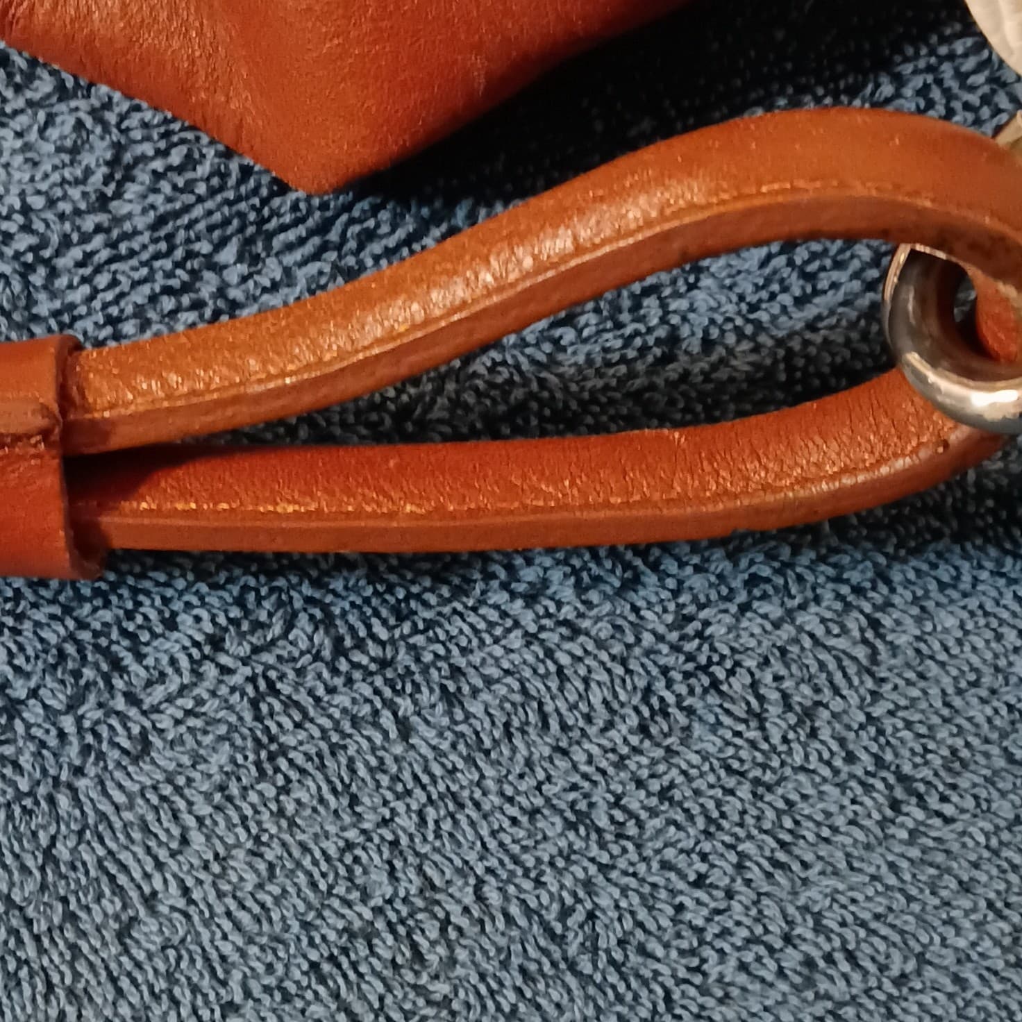 I Medici Firenze Pebbled Shoulder Bag Zip Top Handle Pockets White Brown - Thumbnail 7