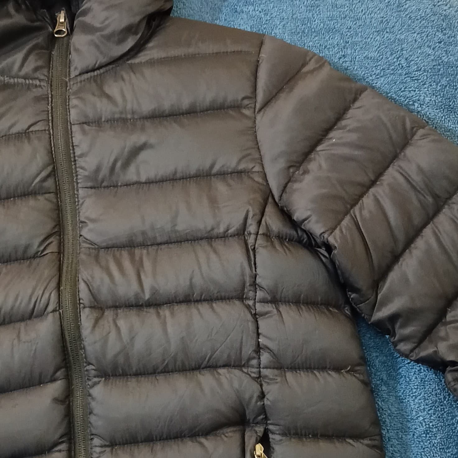 Cabelas Jacket Womens Large Black Puffer Duck Down Full Zip Coat Outdoors - Thumbnail 5