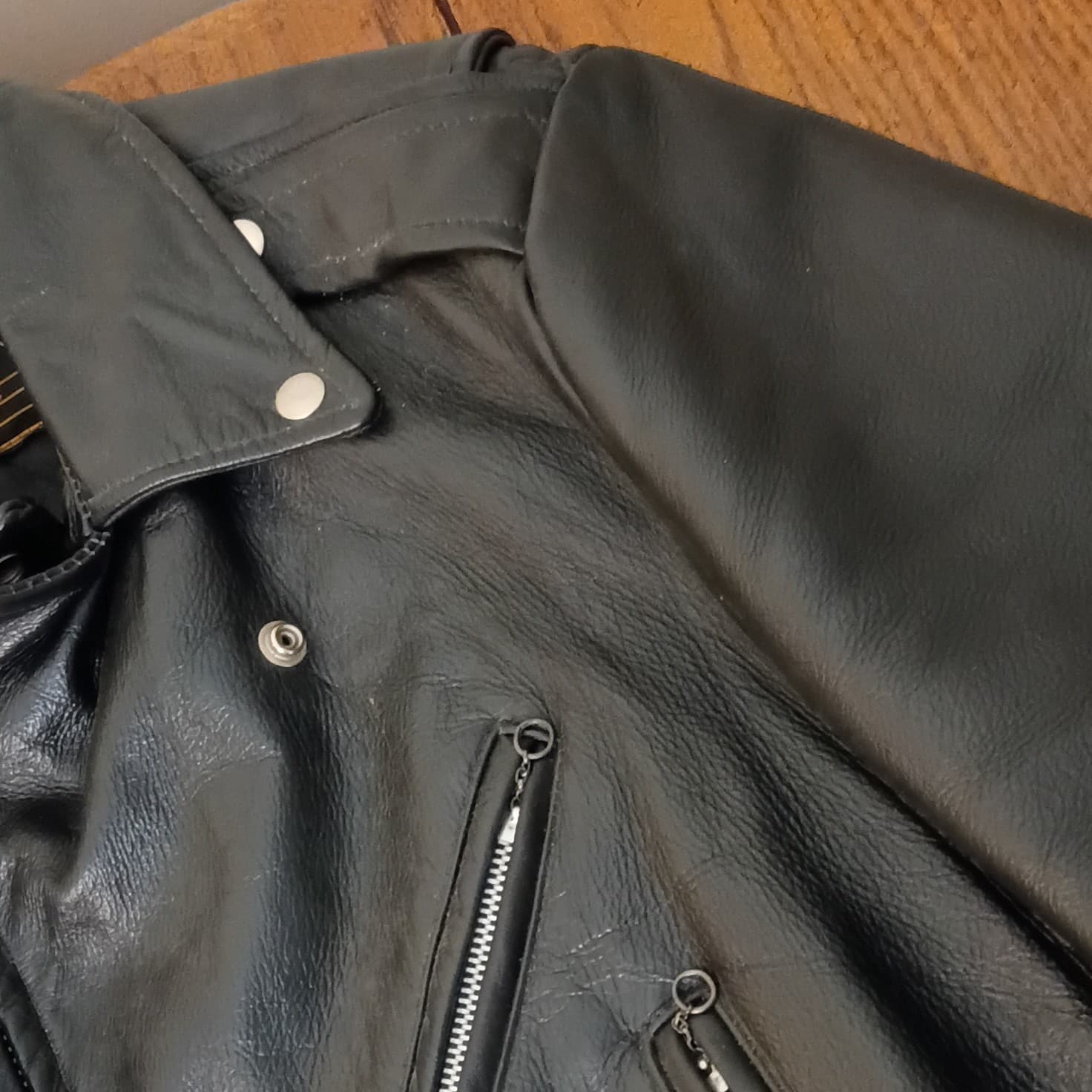 Beau Breed Genuine Leather Bikers Jacket 100% Authentic - Thumbnail 3