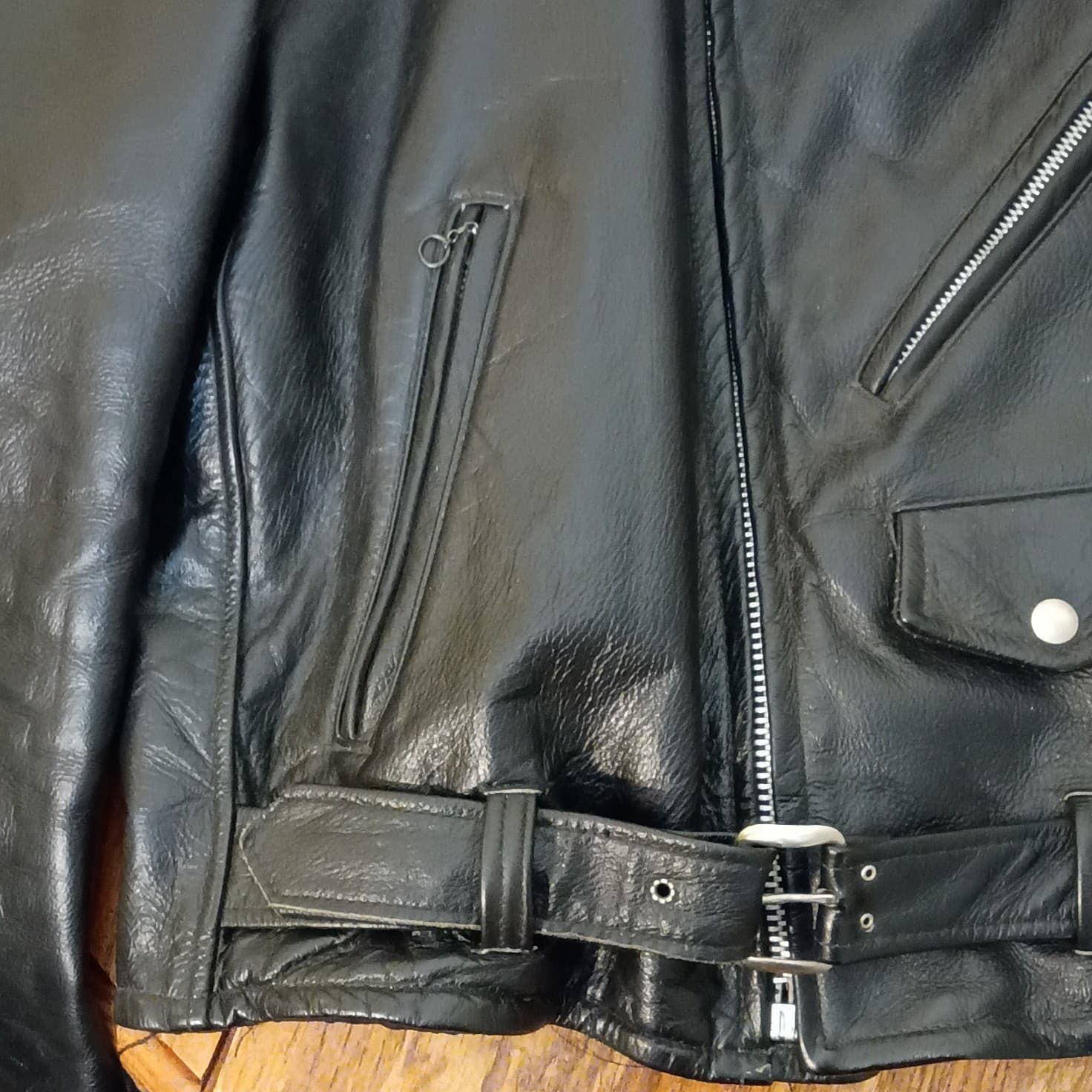 Beau Breed Genuine Leather Bikers Jacket 100% Authentic - Thumbnail 7