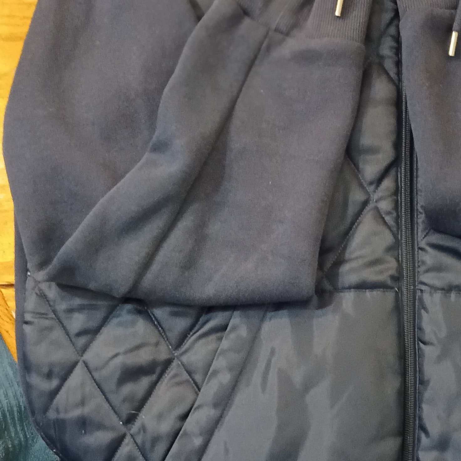 Michael Kors Fully Zip Hooded/Bubble Jacket Men's Size XL Navy Blue - Thumbnail 6