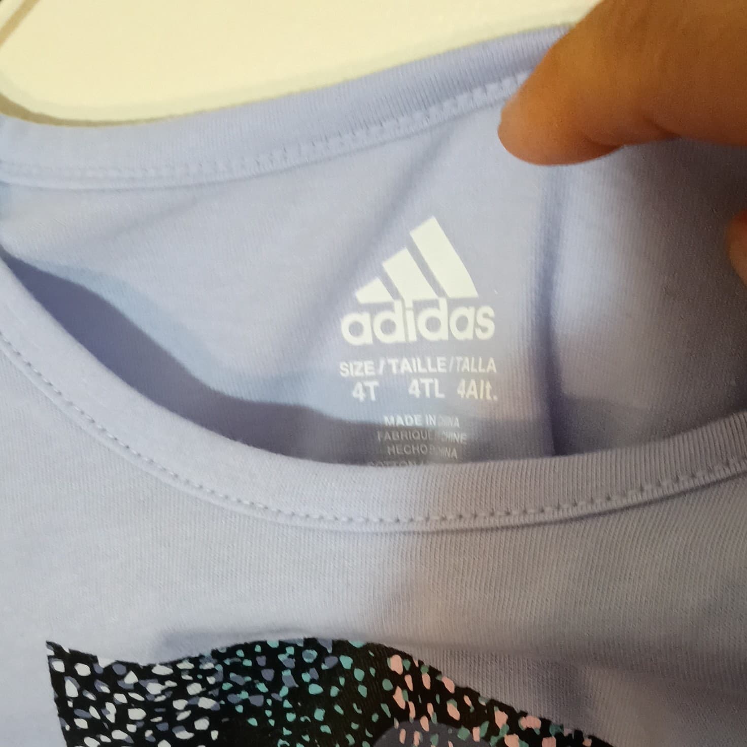 Adidas Long Sleeve Girls Size 4-t T-shirt Color Light Purple - Thumbnail 2