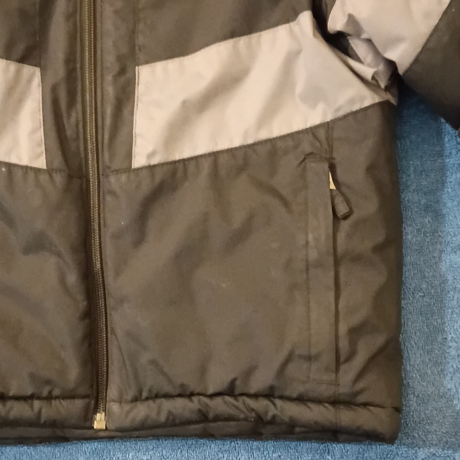 Columbia Outgrown Boys XS Hooded Full Zip Puffer Jacket Black Gray Colorblock - Thumbnail 8