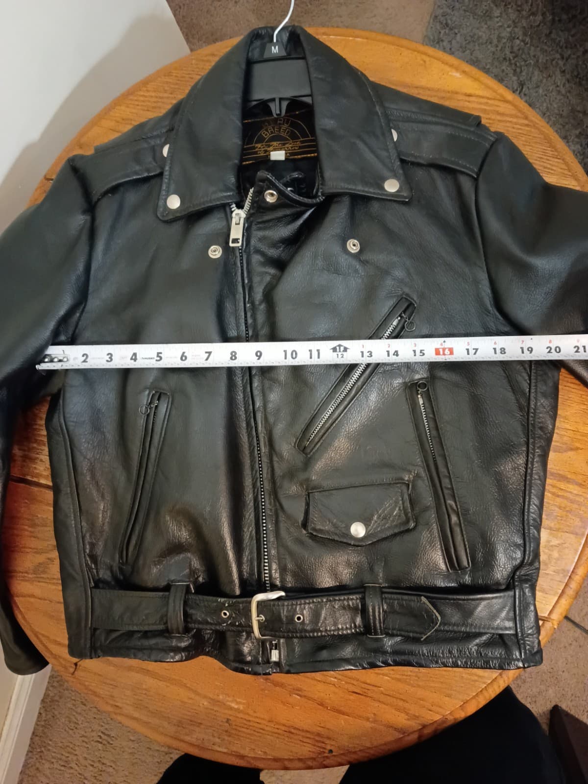 Beau Breed Genuine Leather Bikers Jacket 100% Authentic - Thumbnail 21