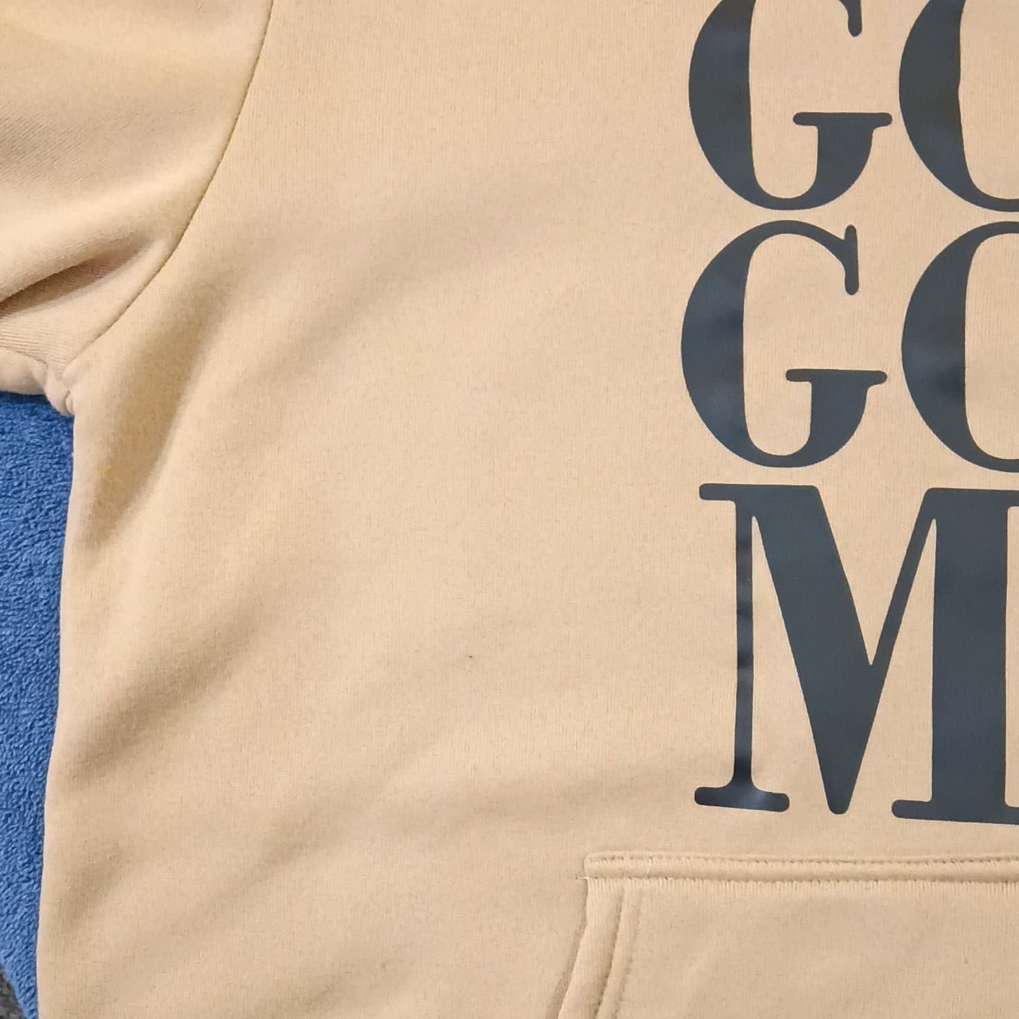 Manfinity Hoodie God's Got Me Logo Tan Colorway Men's Size Large - Thumbnail 7