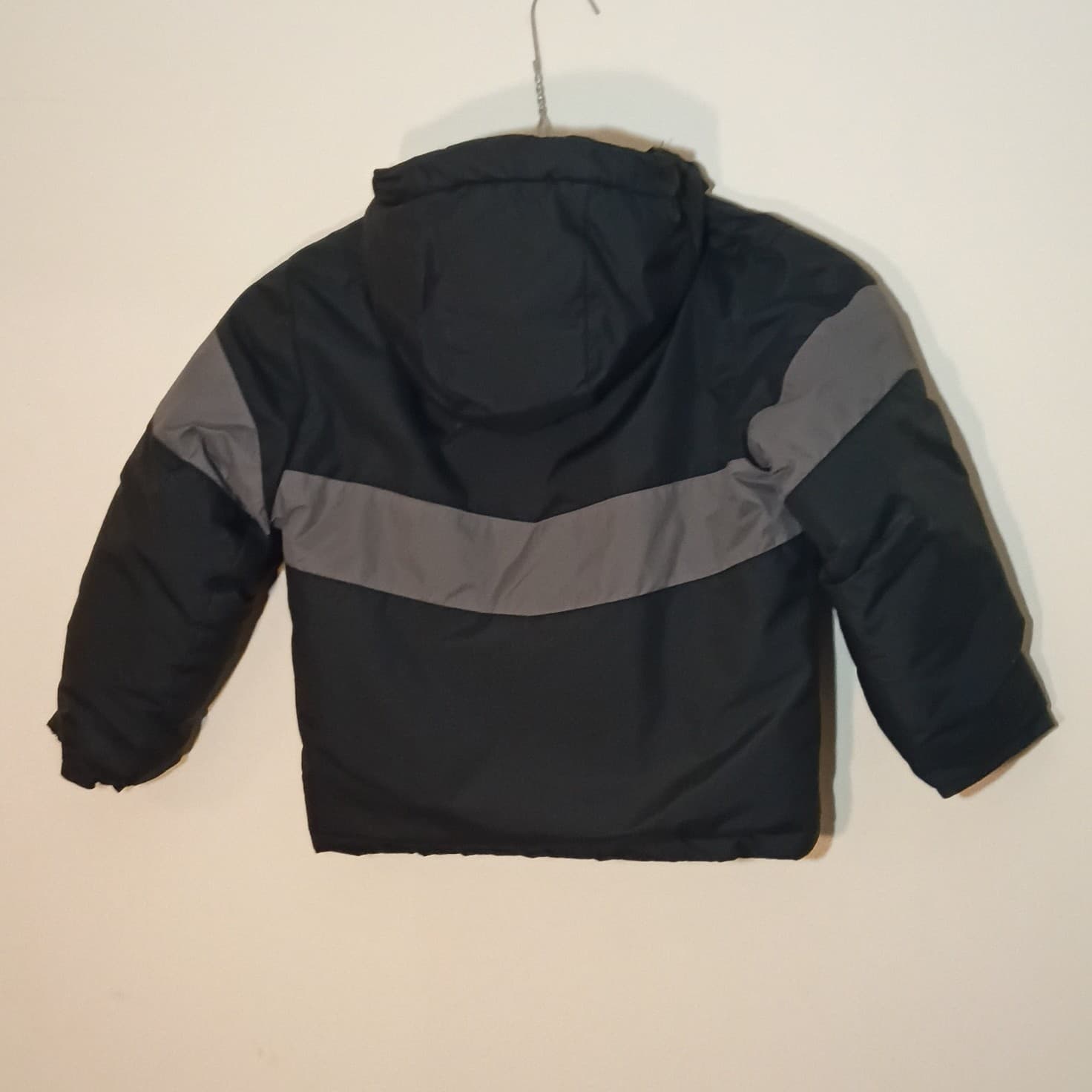 Columbia Outgrown Boys XS Hooded Full Zip Puffer Jacket Black Gray Colorblock - Thumbnail 2