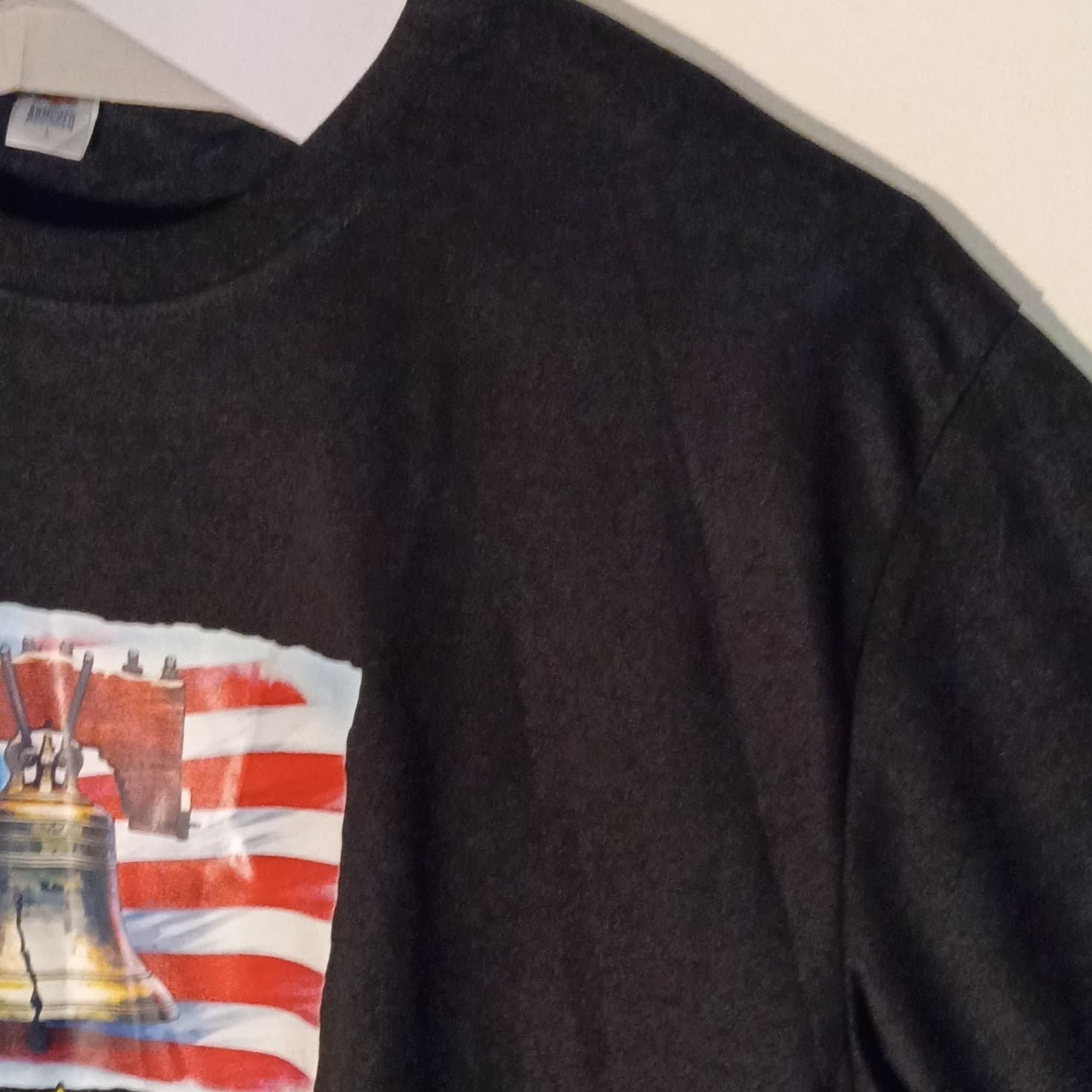 Fourth Of July Let Freedom Ring Black Long Sleeve Dry Fit Shirt Men’s Large - Thumbnail 2